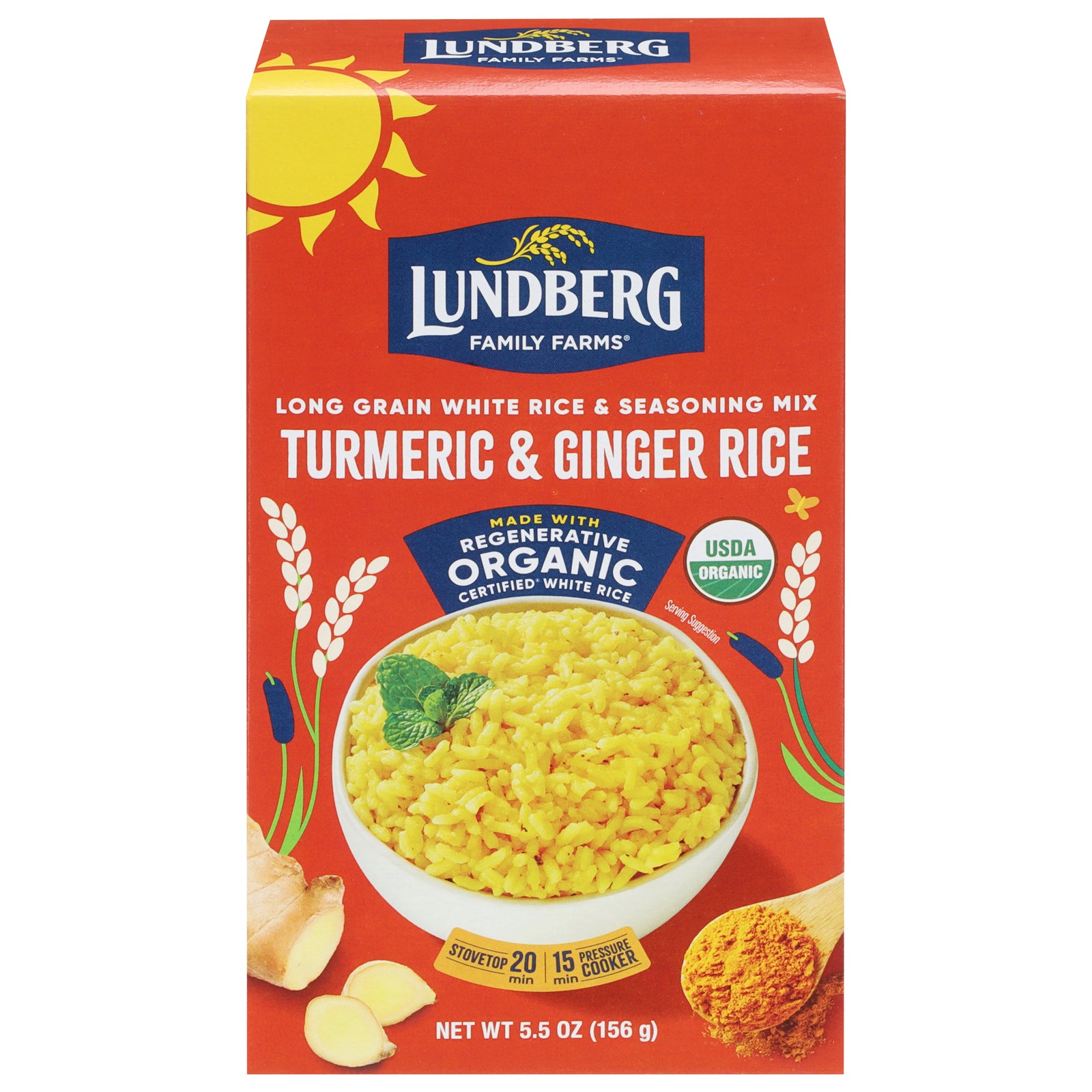 Lundberg Family Farms - Rice Og2 White Tmrc Gngr - CS of 6-5.5 OZ