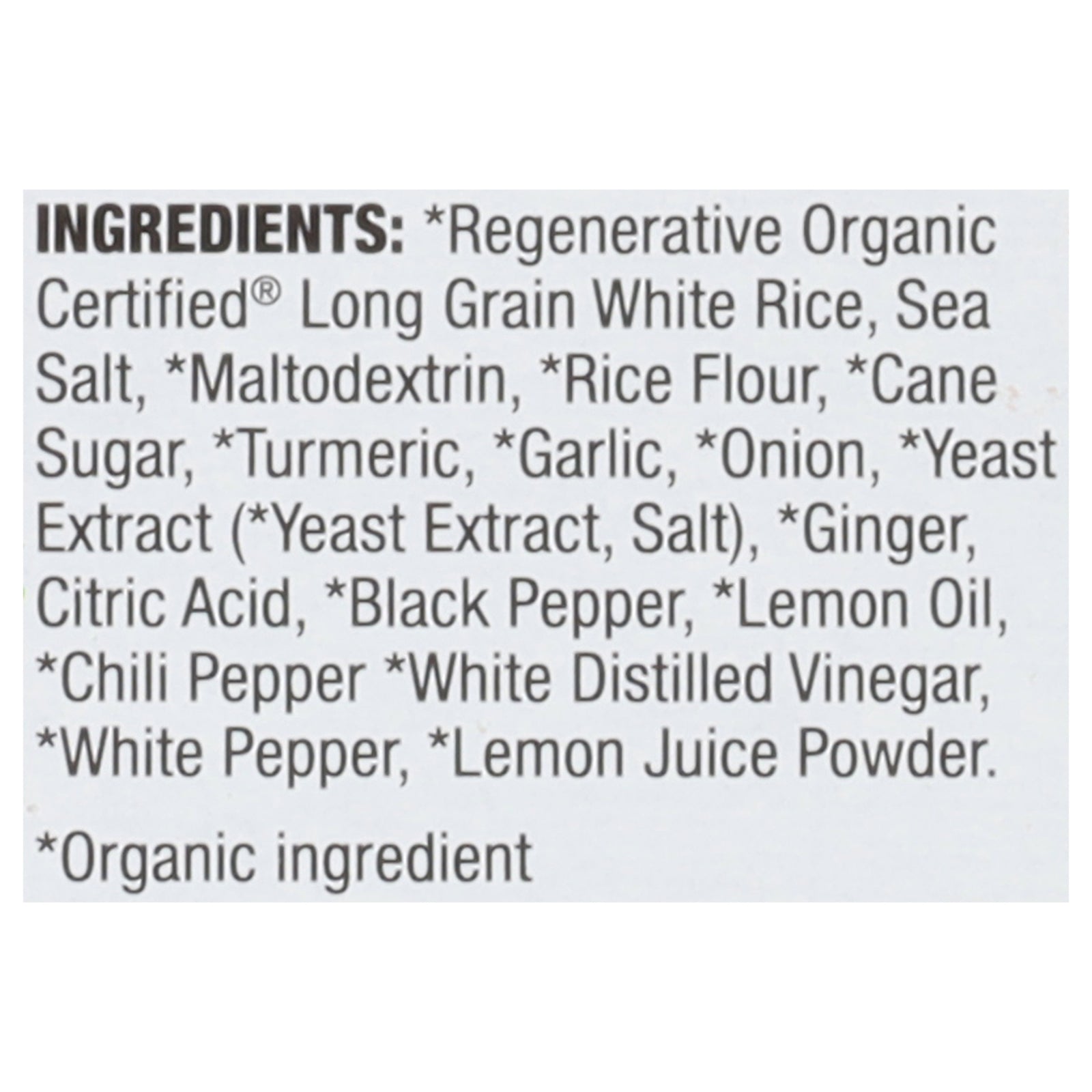 Lundberg Family Farms - Rice Og2 White Tmrc Gngr - CS of 6-5.5 OZ