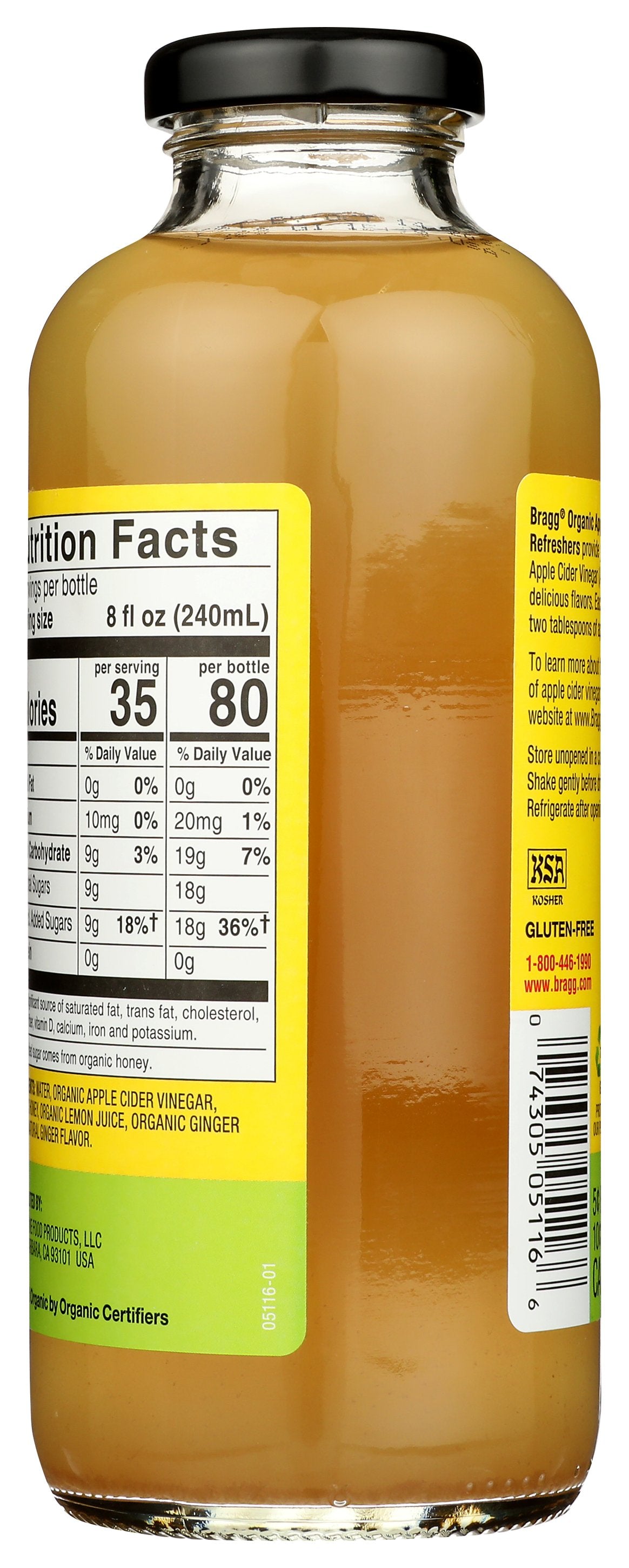 BRAGG GINGER LEMON HONEY ORG
