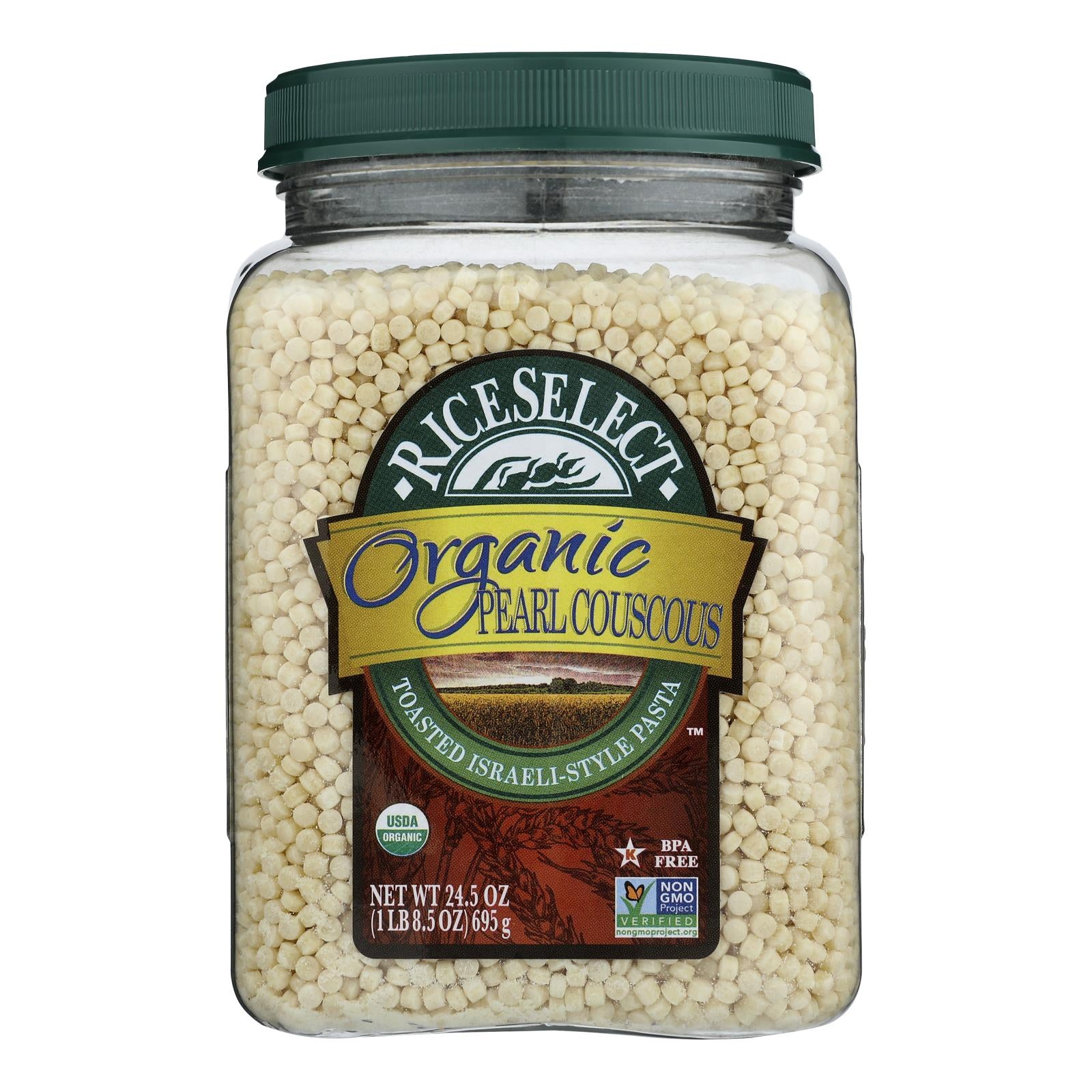 Riceselect Couscous, Pearl, Plain Organic  - Case Of 4 - 24.5 Oz