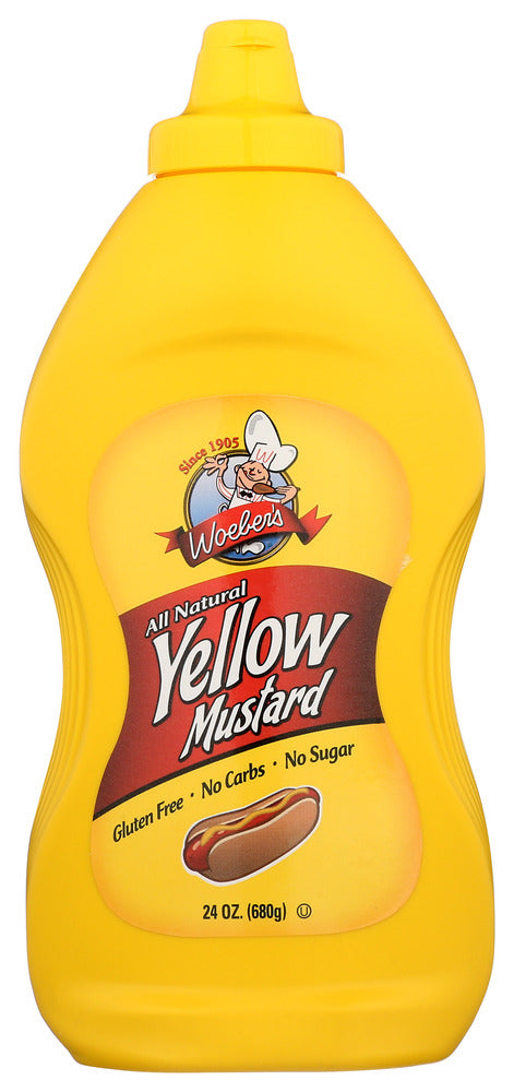 Woeber Yellow Mustard - Case of 12 - 24 oz