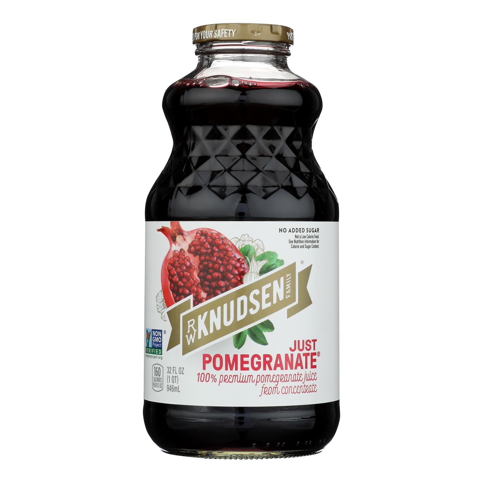 R.W. Knudsen - Juice - Just Pomegranate - Case of 6 - 32 fl oz