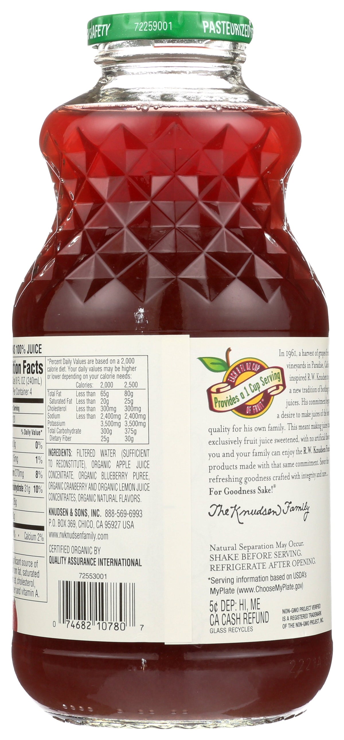 KNUDSEN JUICE CRNBRY BLUBRY - Case of 6