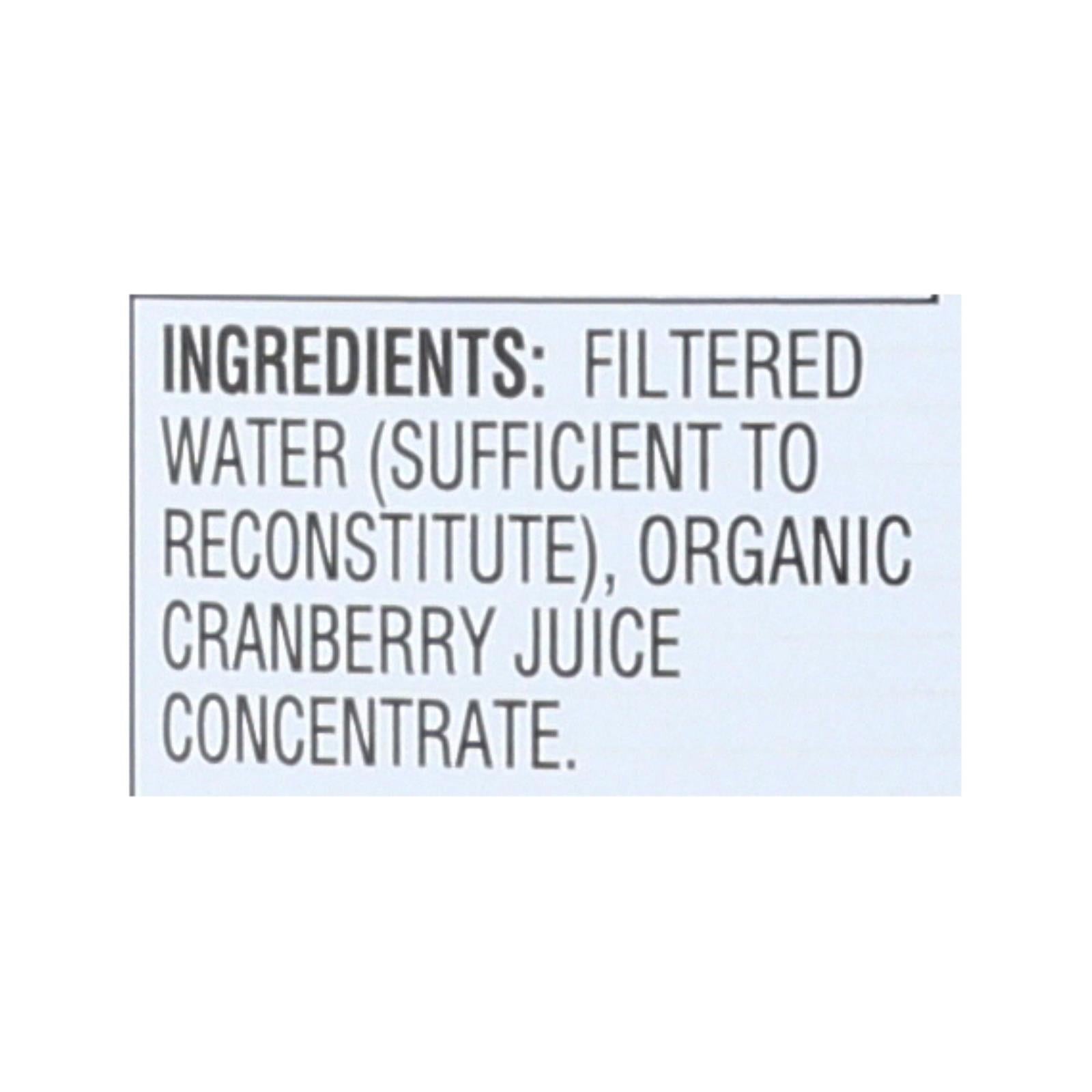 R.W. Knudsen - Organic Juice - Just Cranberry - Case of 6 - 32 fl oz