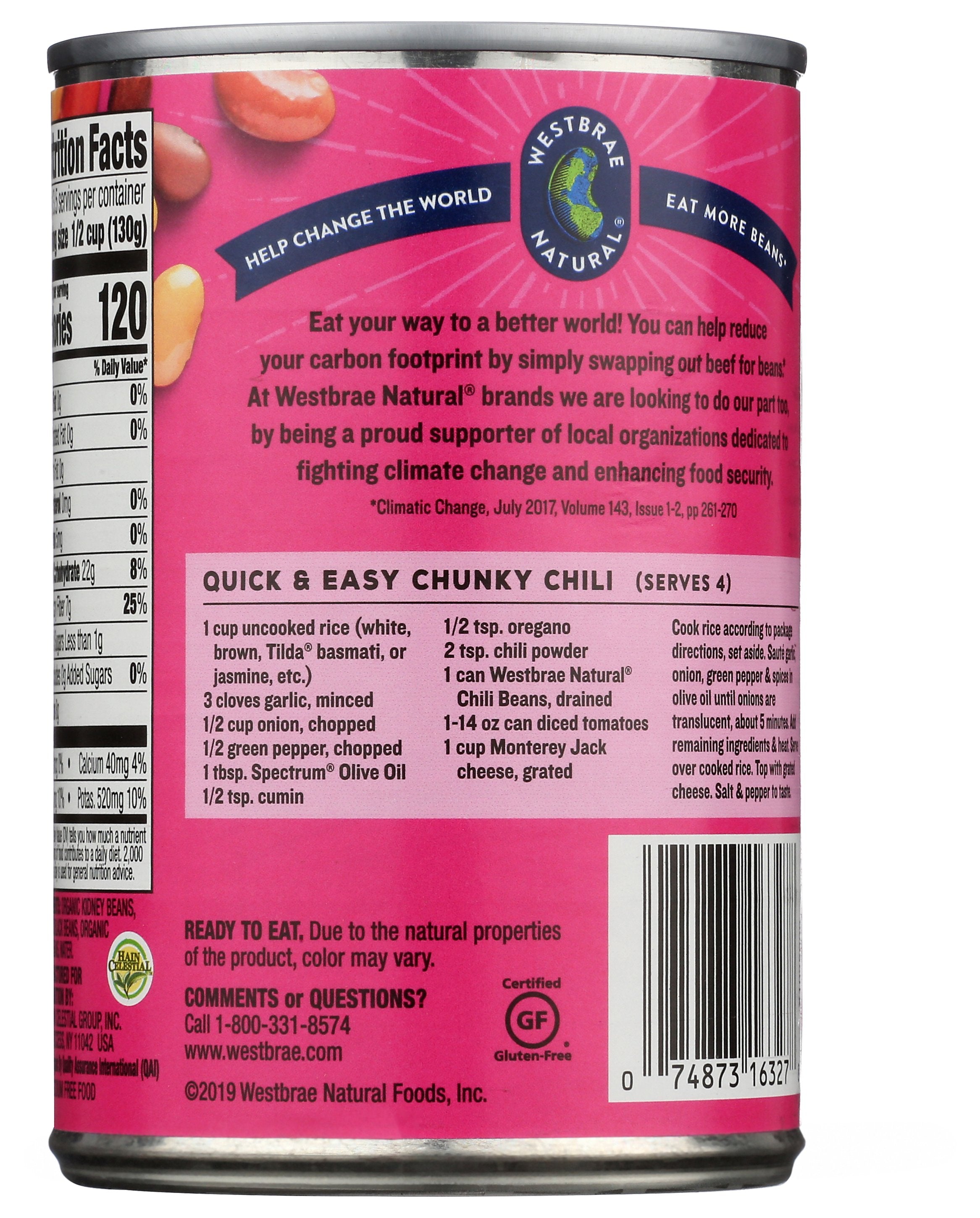 WESTBRAE BEAN CHILI FF ORG