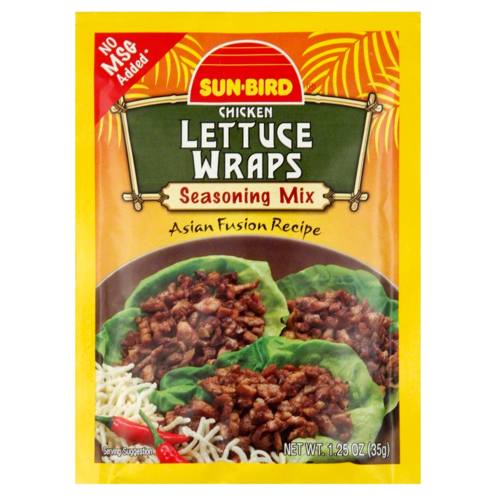 SunBird Chicken Lettuce Wraps Seasoning Mix -  Case of 24 - 1.25 oz