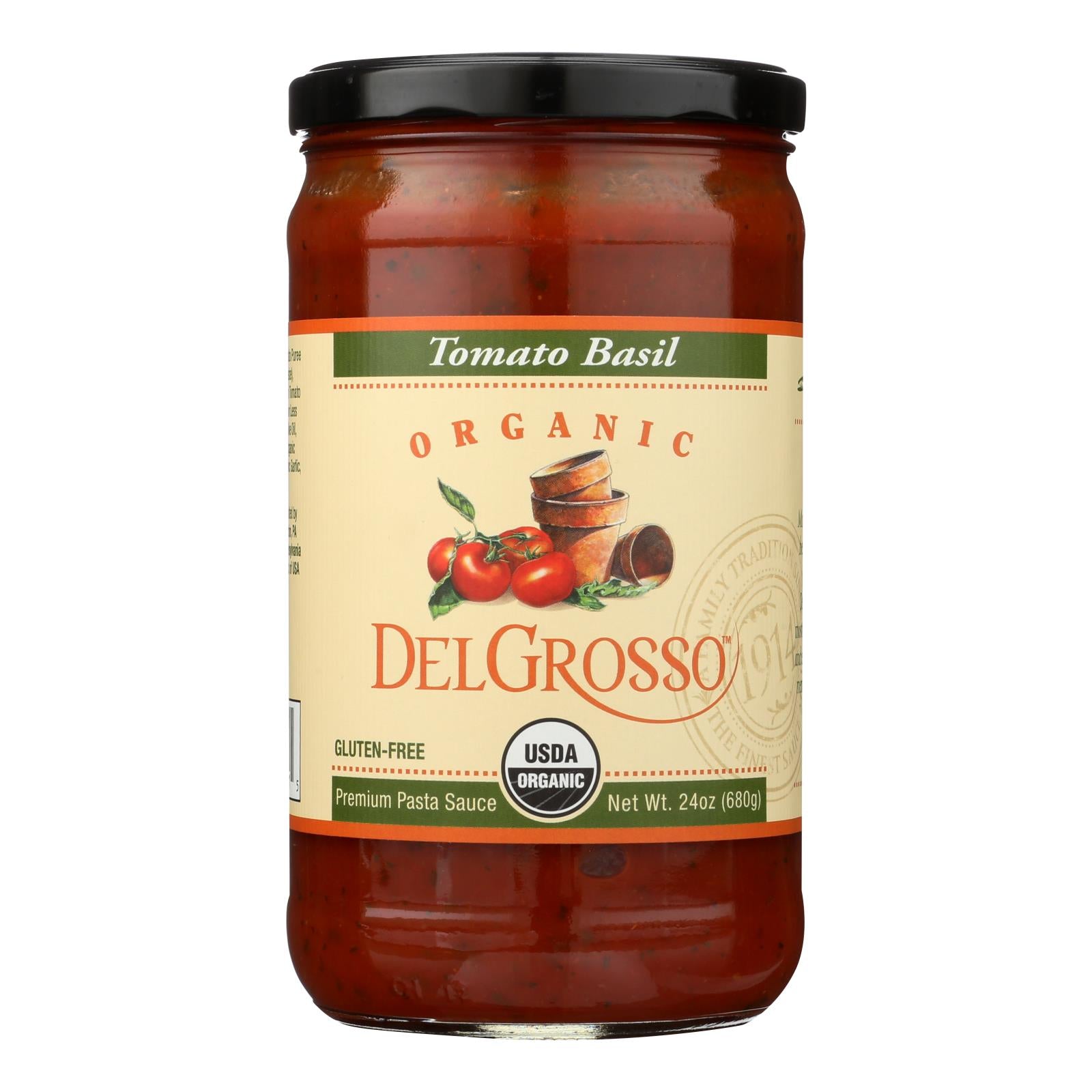 La Famiglia Del Grosso Tomato Basil Organic Pasta Sauce  - Case of 12 - 24 OZ
