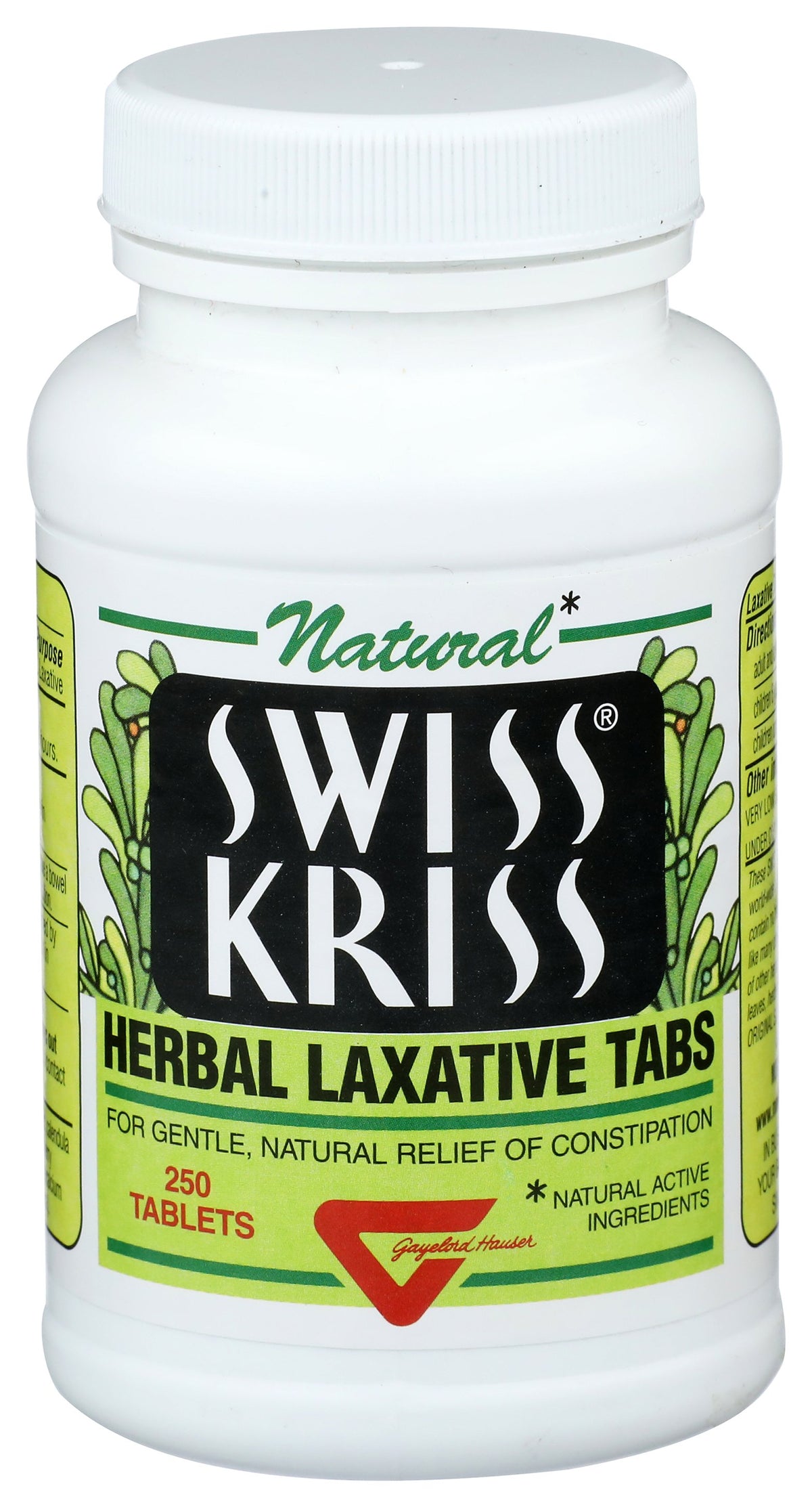 SWISS KRISS LAXATIVE HRBL - Case of 3 [SWISS KRISS - HERBAL LAXATIVE TABS - 250 COUNT - 250 TB]