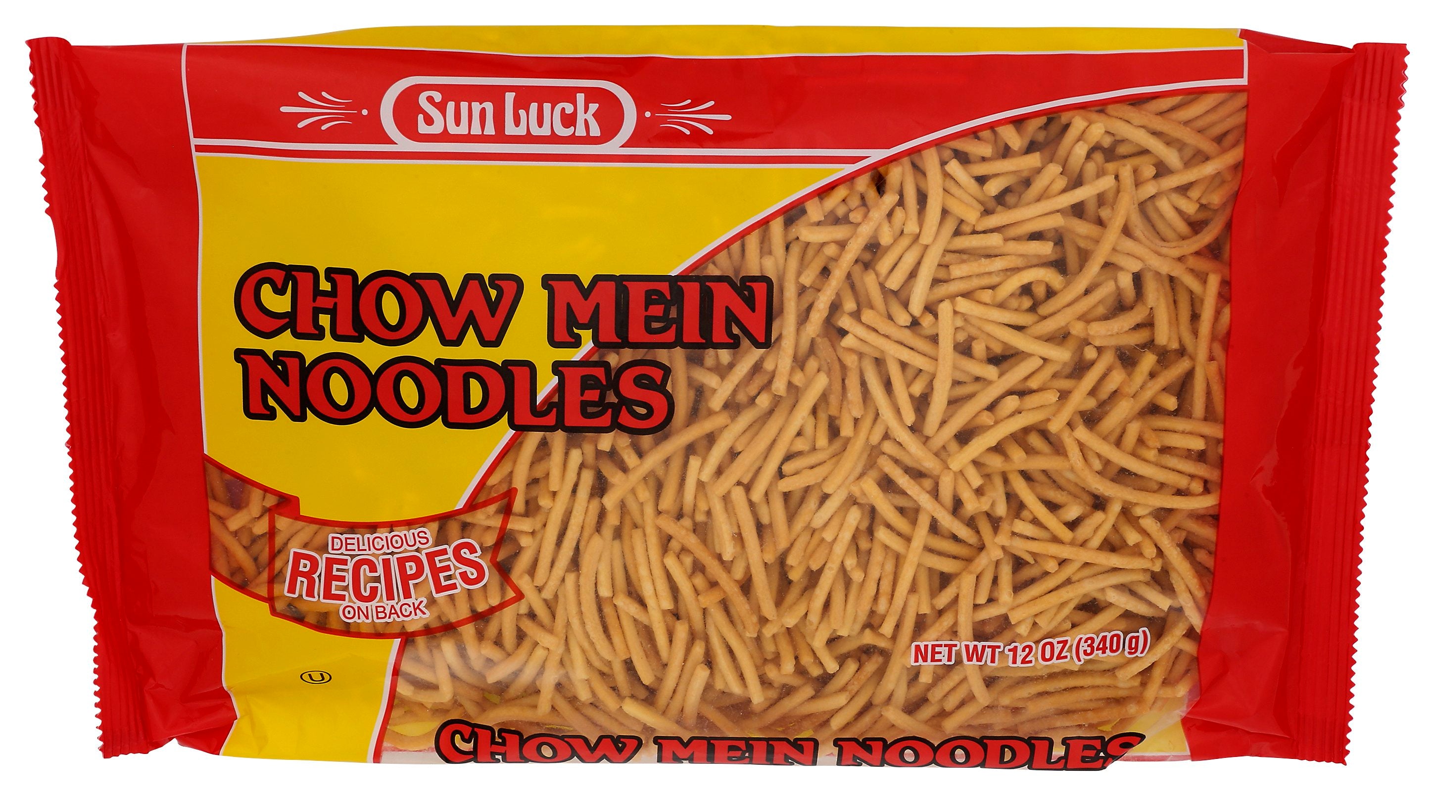 SUN LUCK NOODLE CHOW MEIN FOIL PK - Case of 12 [NOODLE CHOW MEIN FOIL PK - 12 OZ]