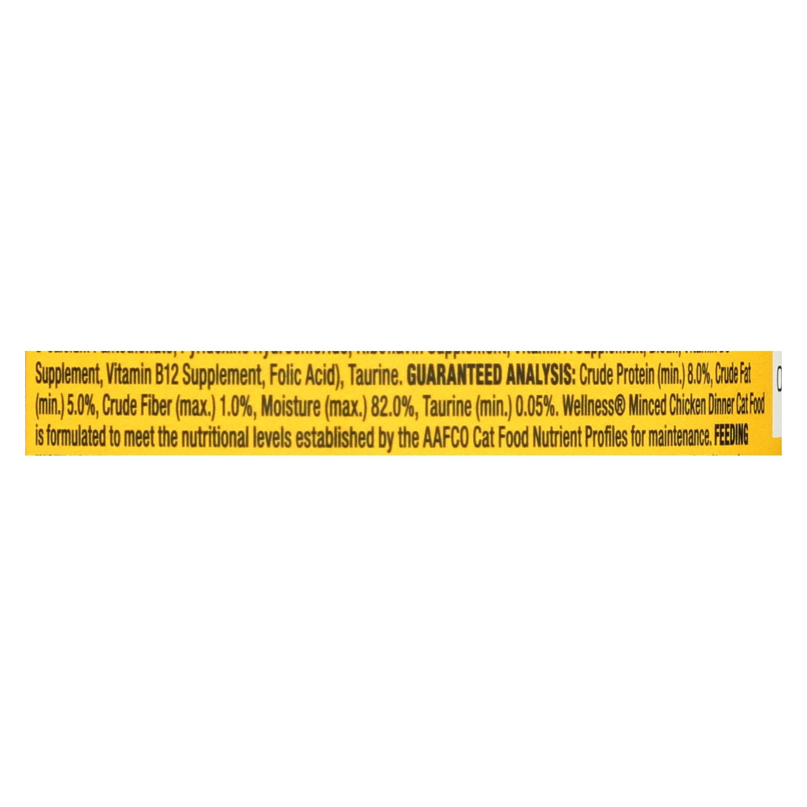 Wellness Pet Products Cat Food - Chicken Dinner - Case Of 24 - 3 Oz.