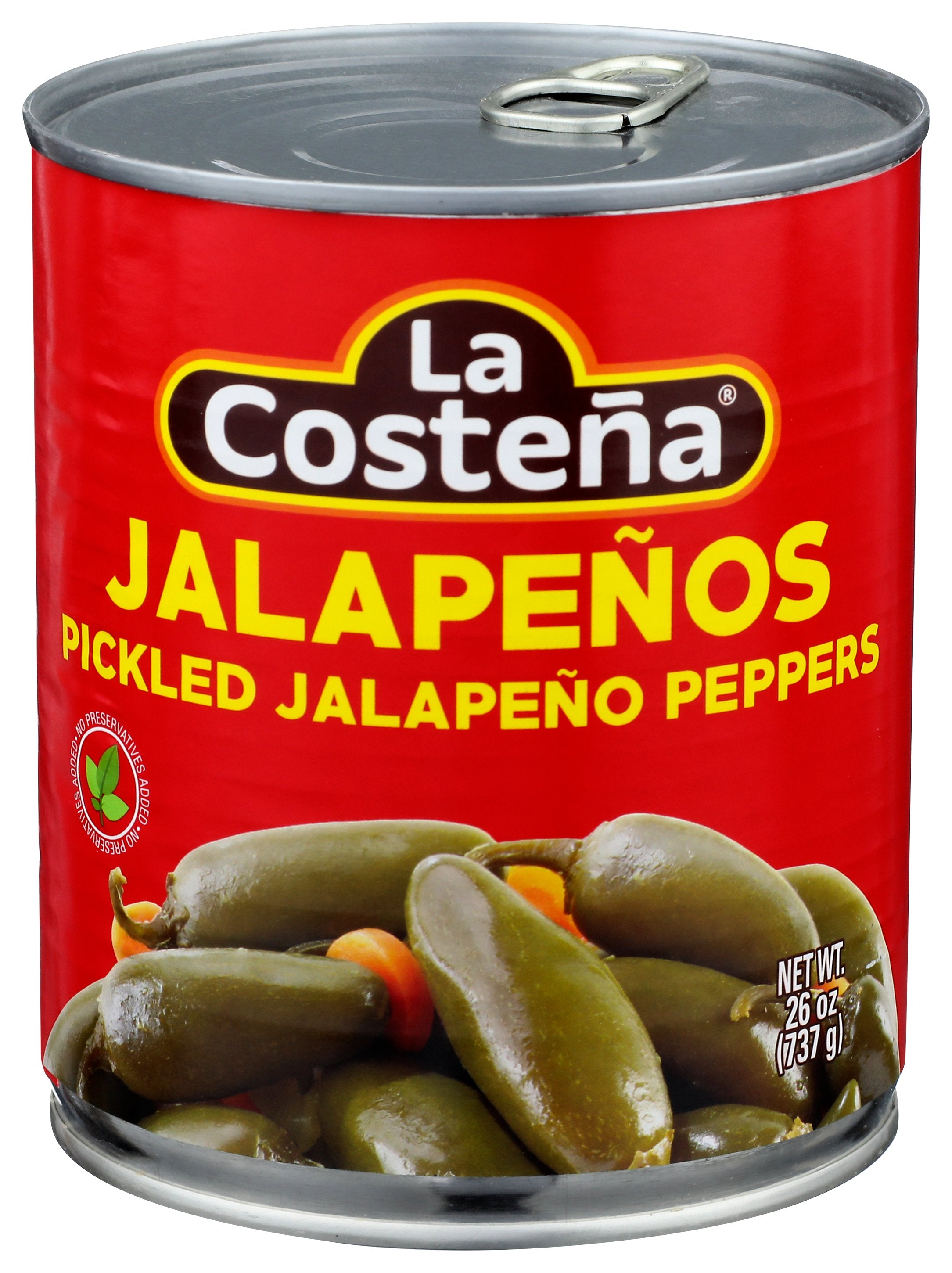 LA COSTENA PEPPER JALAPENO WHOLE - Case of 12 [LA COSTENA - JALAPEÑOS - PICKLED - 26 OUNCE - 26 OZ]