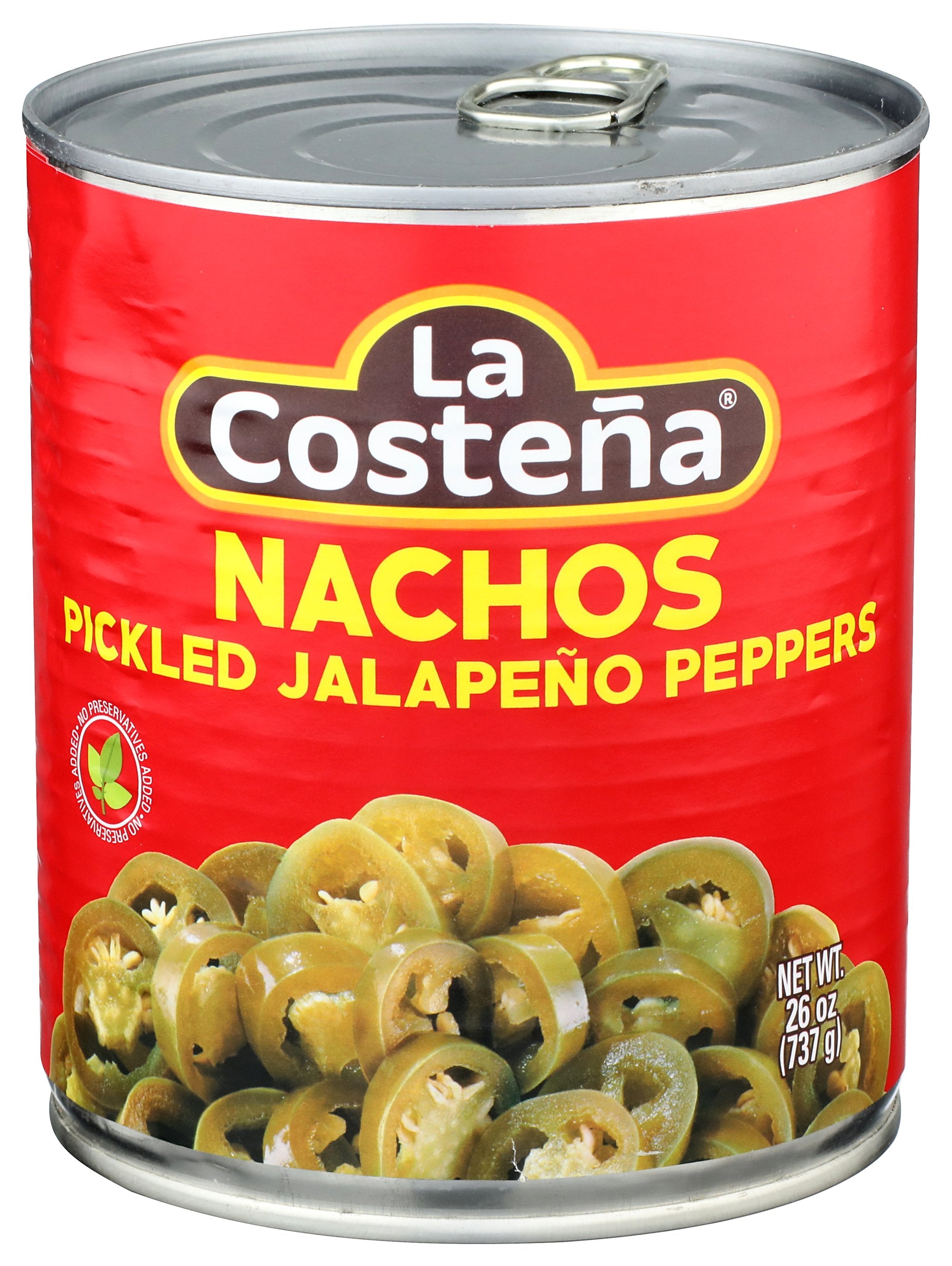 LA COSTENA PEPPER JALAPENO NACHO - Case of 12 [LA COSTENA - NACHOS PICKLED JALAPENO PEPPERS - 26 OUNCE - 26 OZ]