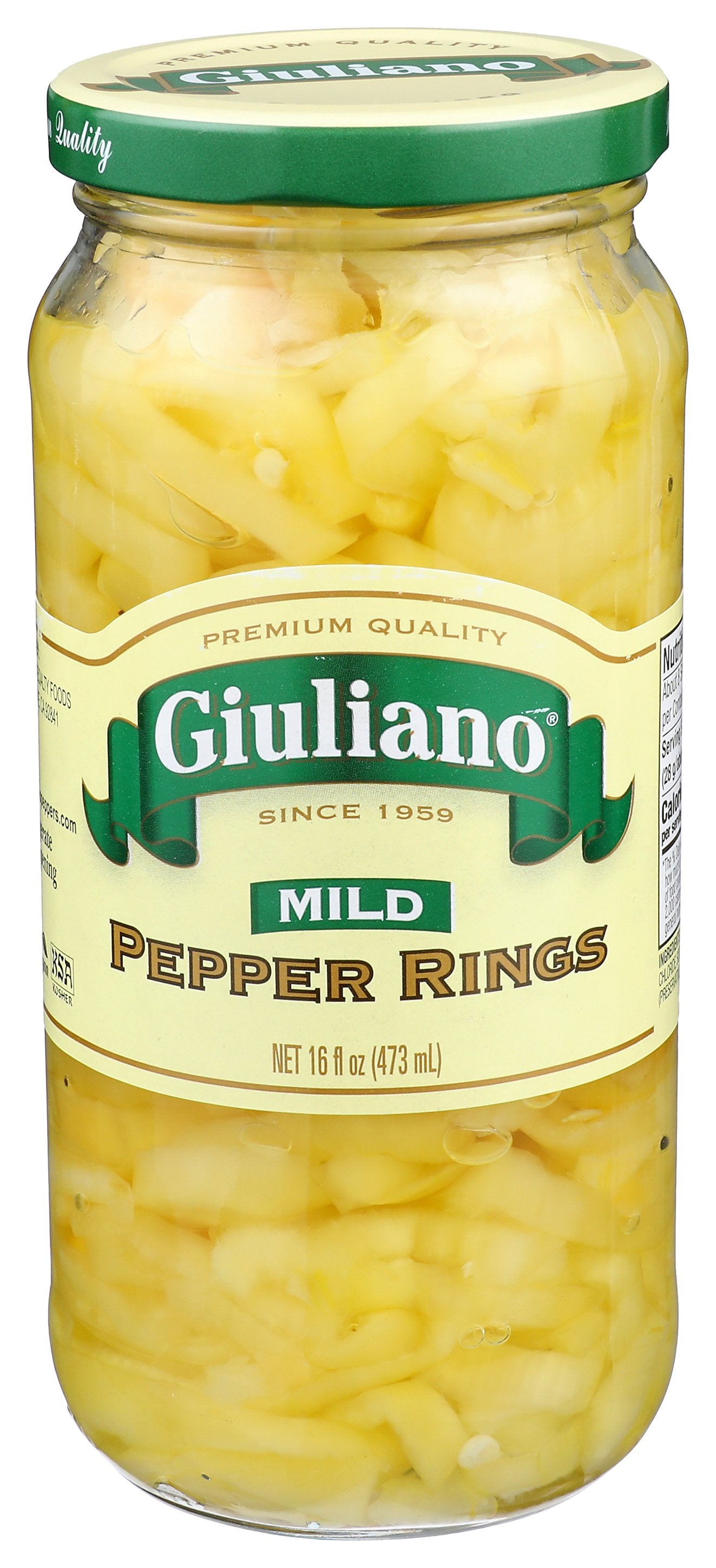 GIULIANO PEPPER BANANA RINGS MILD - Case of 6