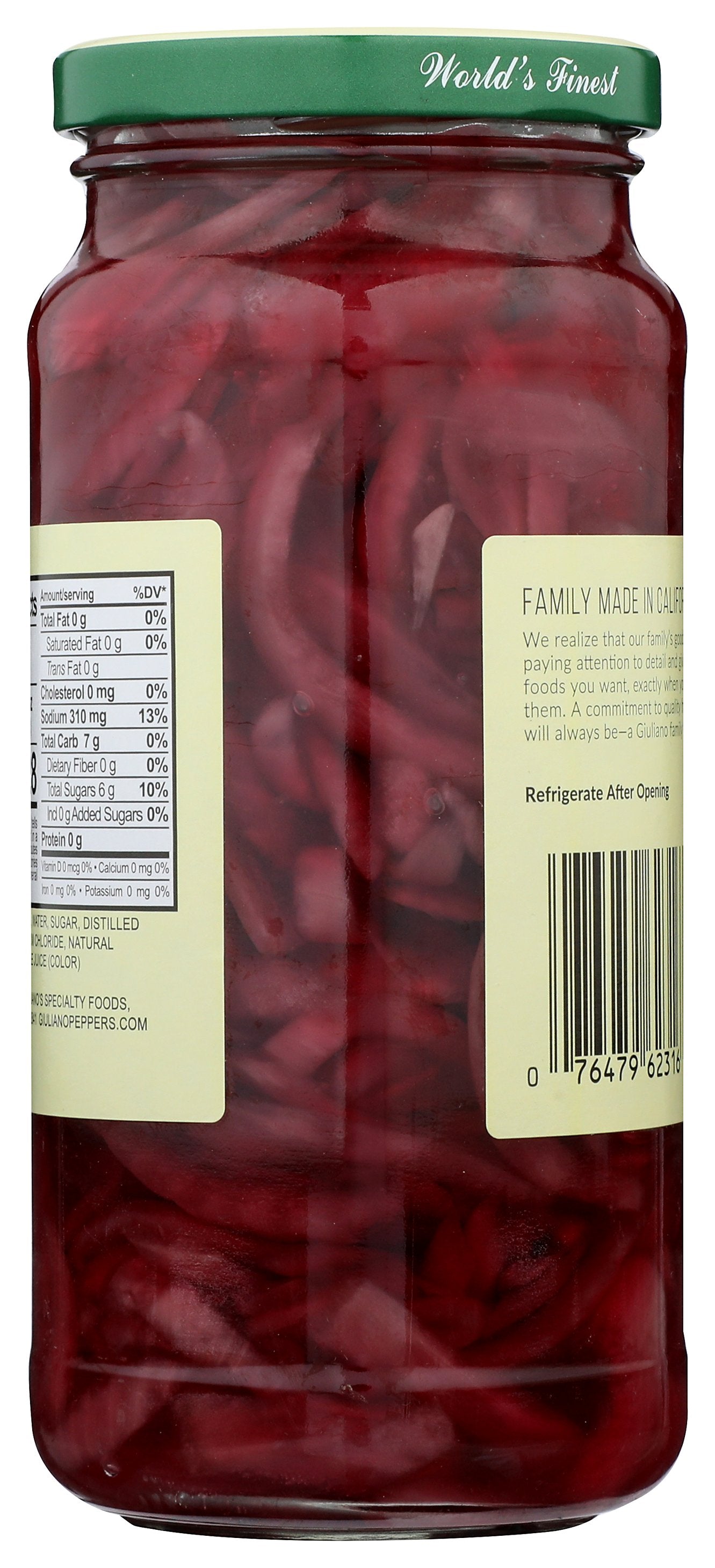 GIULIANO ONION STRIPS SWEET RED - Case of 6
