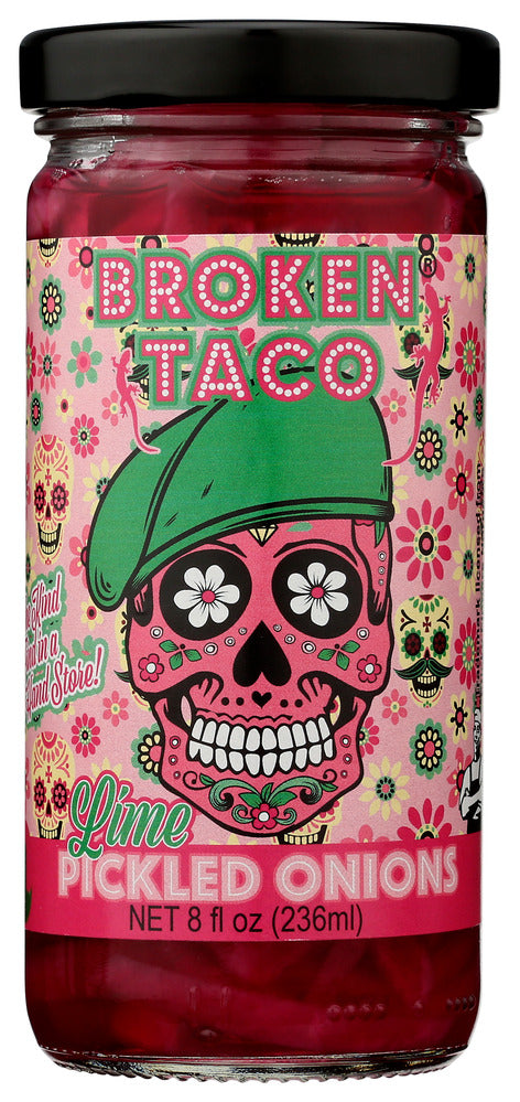 Broken Taco Lime Pickled Onions - Case of 6 - 8 oz.