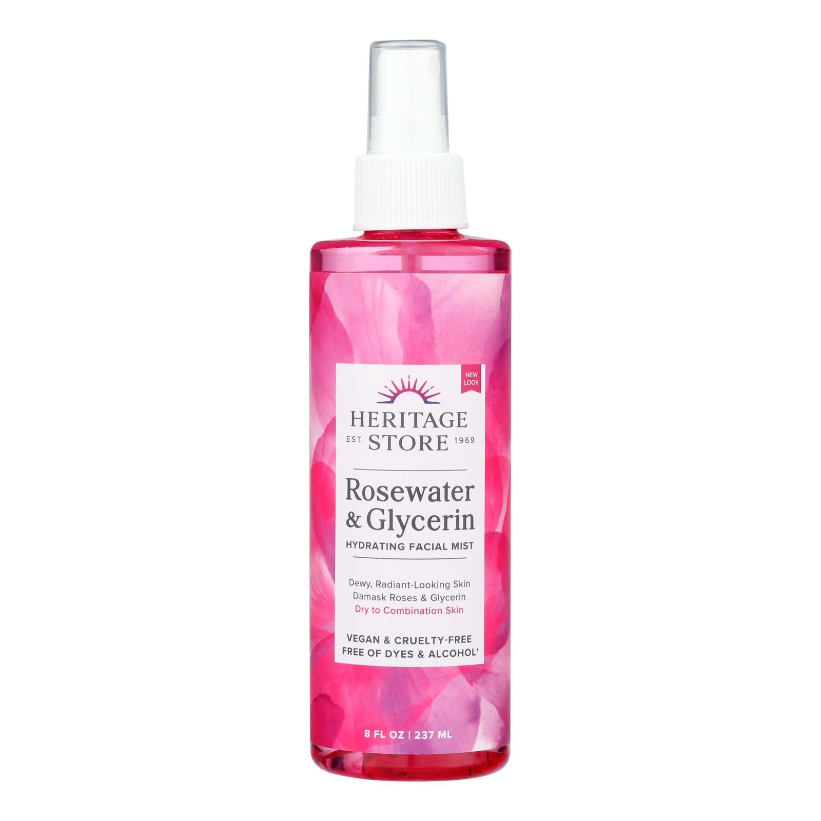 Heritage Products Rosewater And Glycerin - 8 Fl Oz