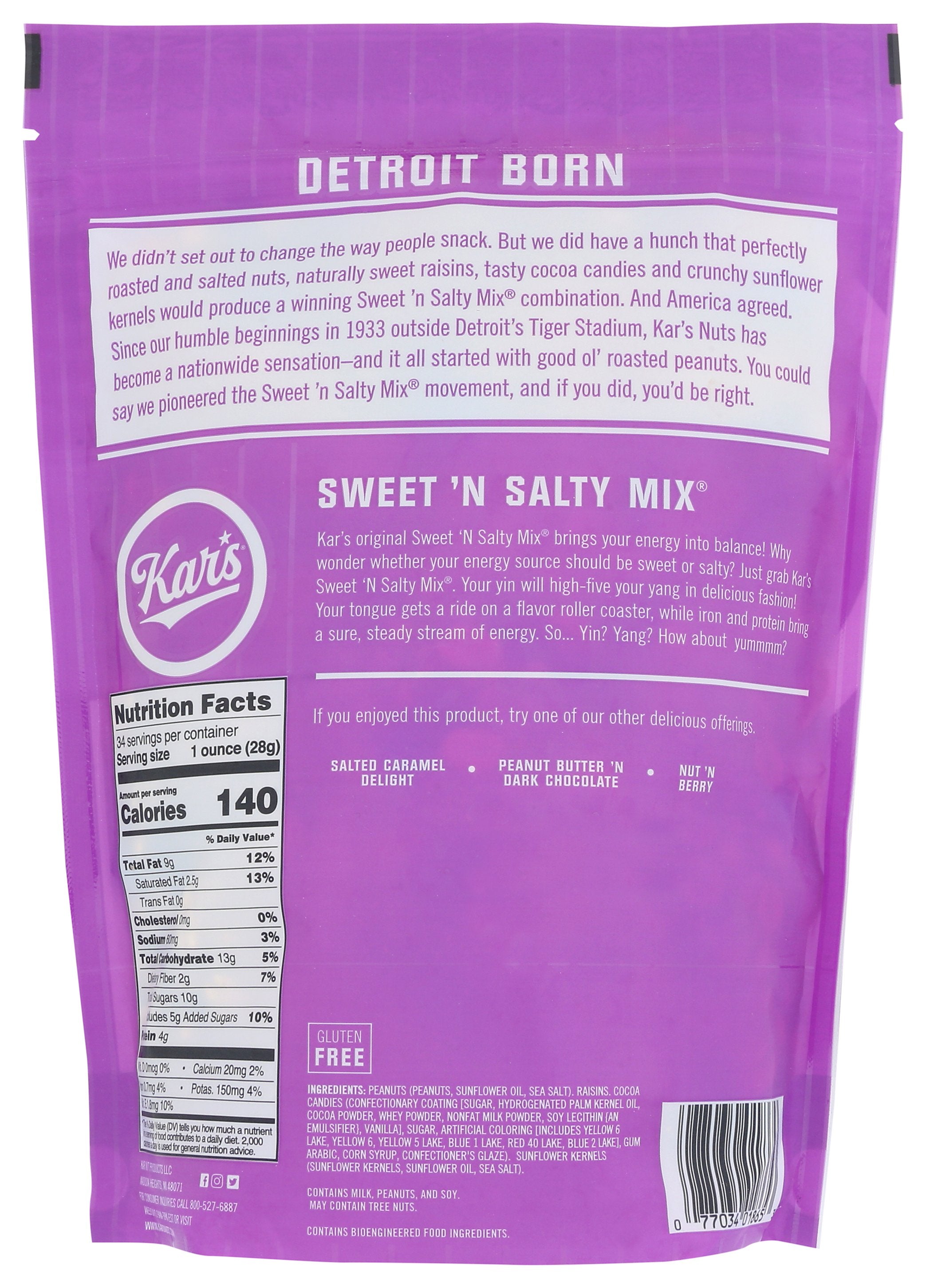 KARS NUT PRODUCTS COMPANY TRAIL MIX SWEET N S - Case of 6