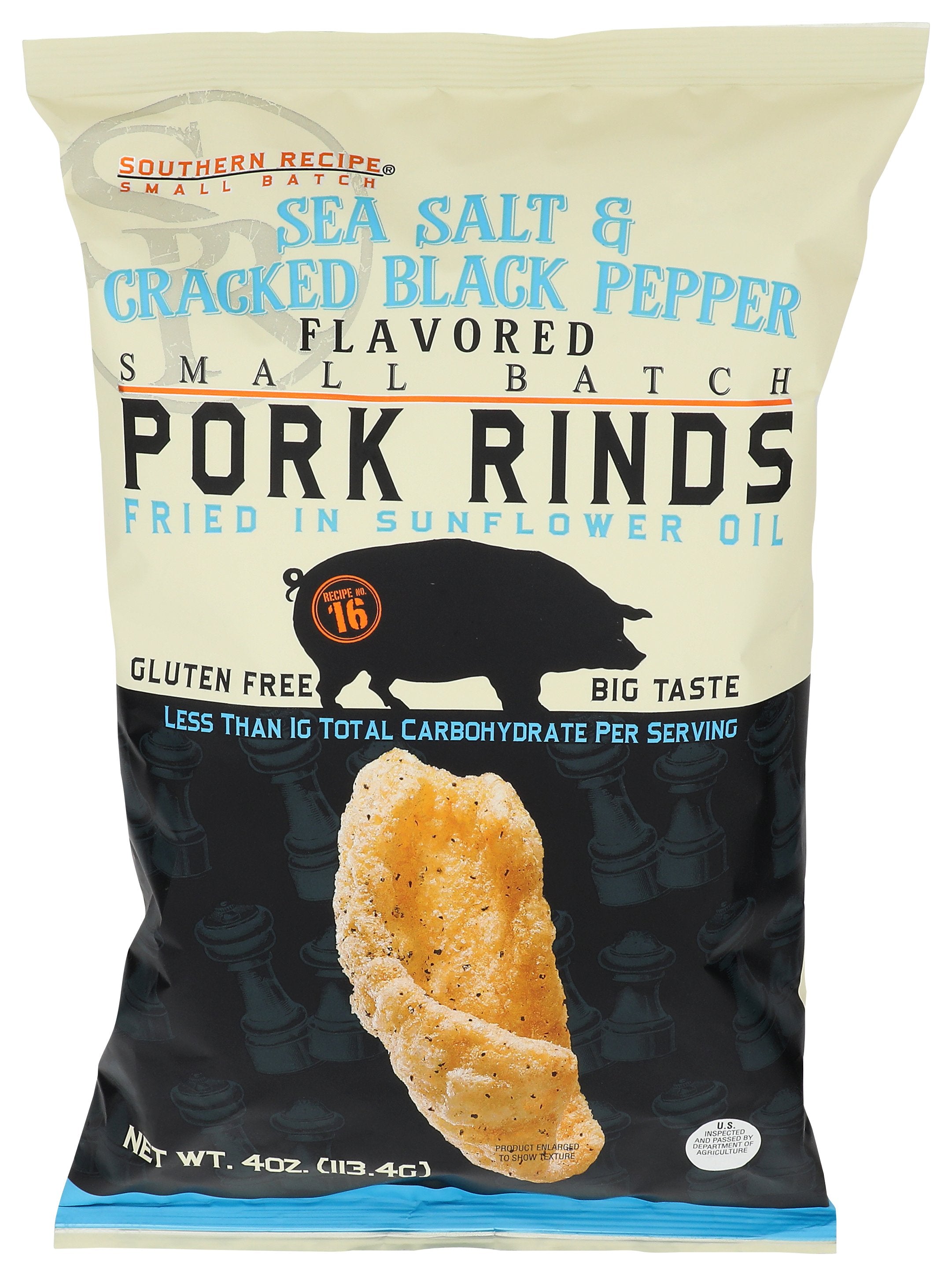 SOUTHERN RECIPE SMALL BAT PORK RIND SSLT CRAC - Case of 6