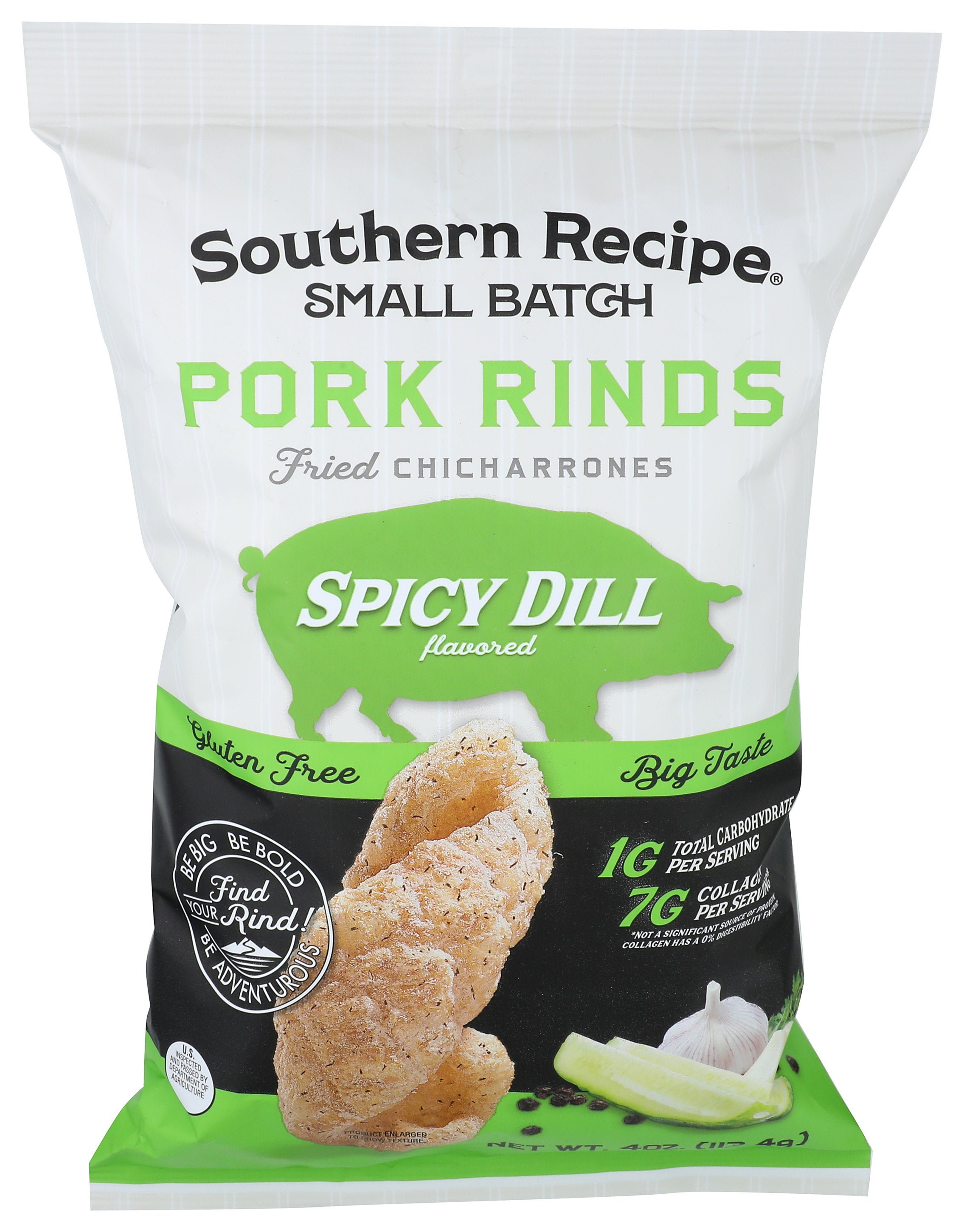 SOUTHERN RECIPE SMALL BAT PORK RIND SPICY DIL - Case of 6