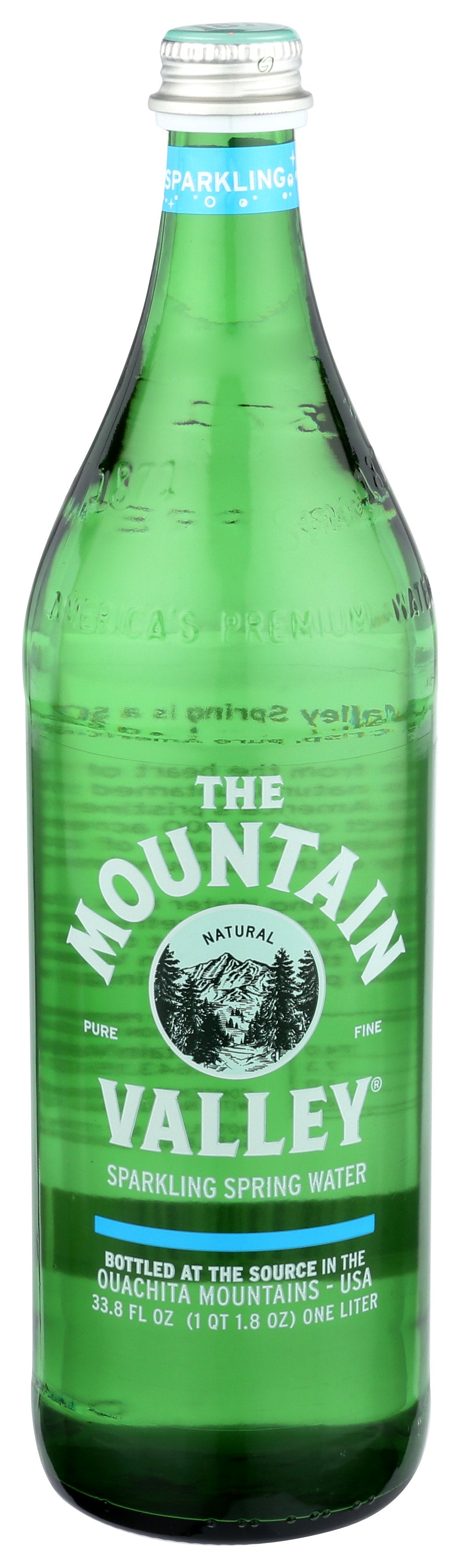 MOUNTAIN VALLEY WATER SPRKLG PREM GLSS - Case of 12 [THE MOUNTAIN VALLEY - SPARKLING WATER - 33.8 FLUID OUNCE - 1 LT]