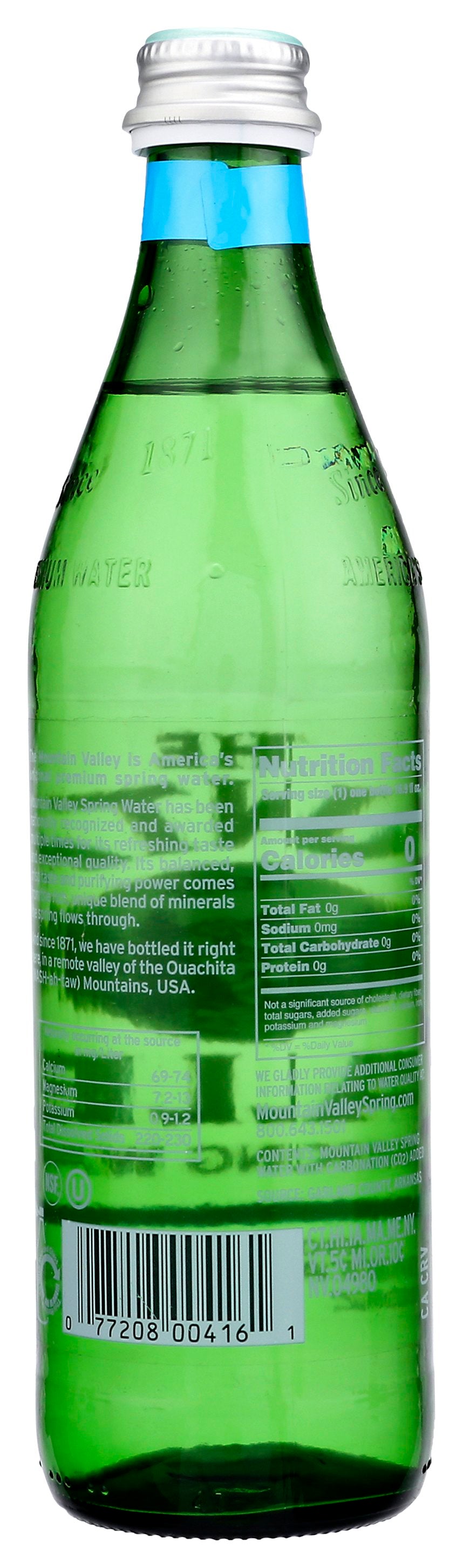 MOUNTAIN VALLEY WATER SPRKLG PREM GLSS - Case of 12 [SPARKING WATER - 0.5 LT]