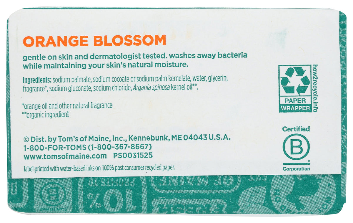 TOMS OF MAINE SOAP BAR ORANGE BLOSSOM - Case of 3