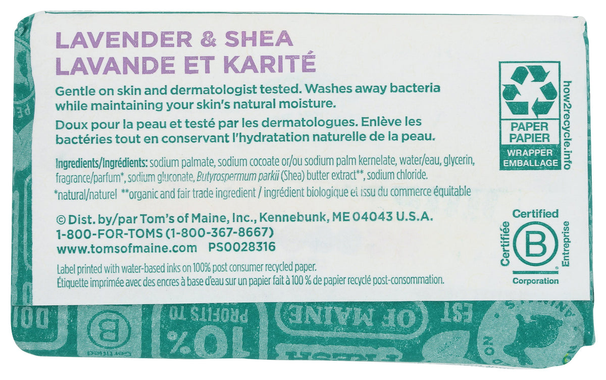 TOMS OF MAINE SOAP BAR LAVENDER TR TEA - Case of 3