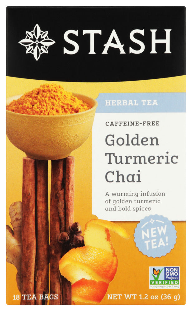 Stash Tea Golden Turmeric Chai - Case of 6 - 18bg