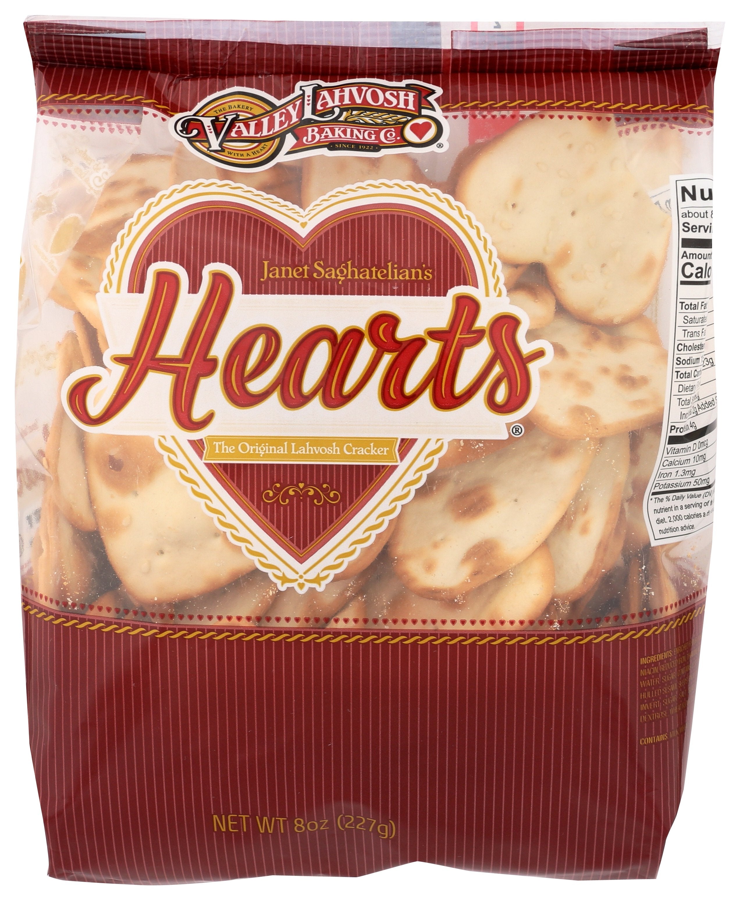 VALLEY LAHVOSH CRACKER HEART ORGNL BAG - Case of 12