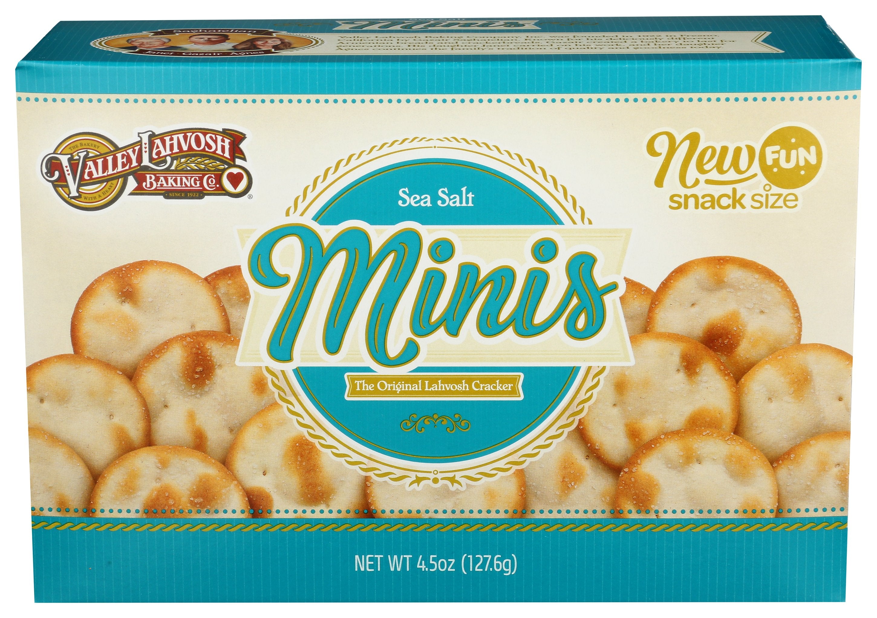VALLEY LAHVOSH CRACKERS MINI SEA SALT - Case of 12