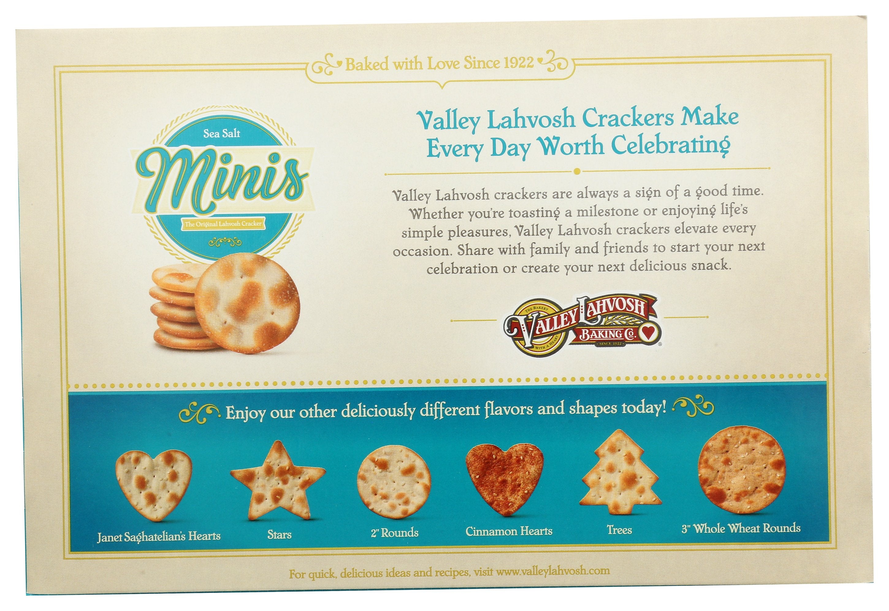 VALLEY LAHVOSH CRACKERS MINI SEA SALT - Case of 12