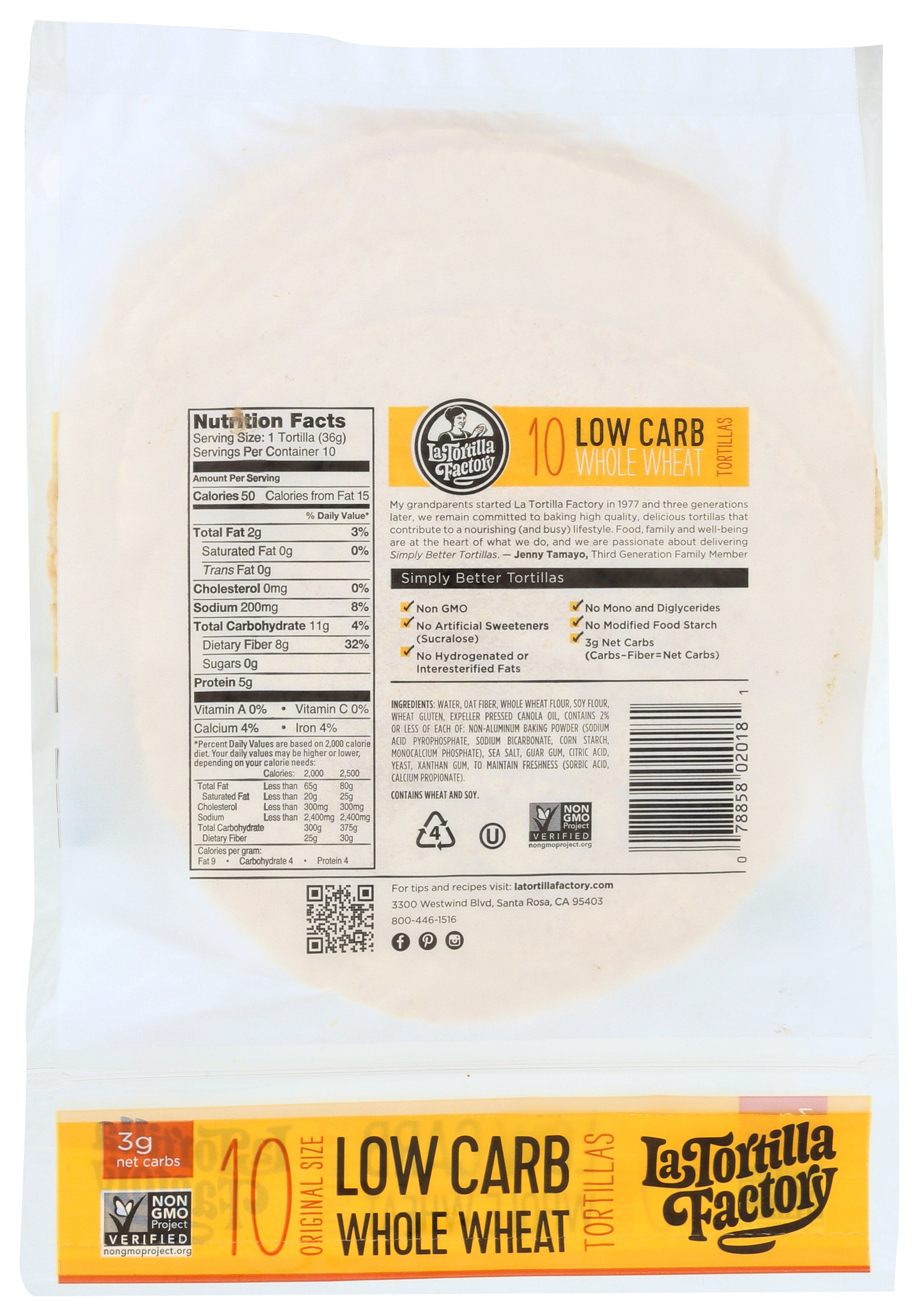 LA TORTILLA FACTORY TORTILLA FLOUR WWHT 7IN - Case of 10