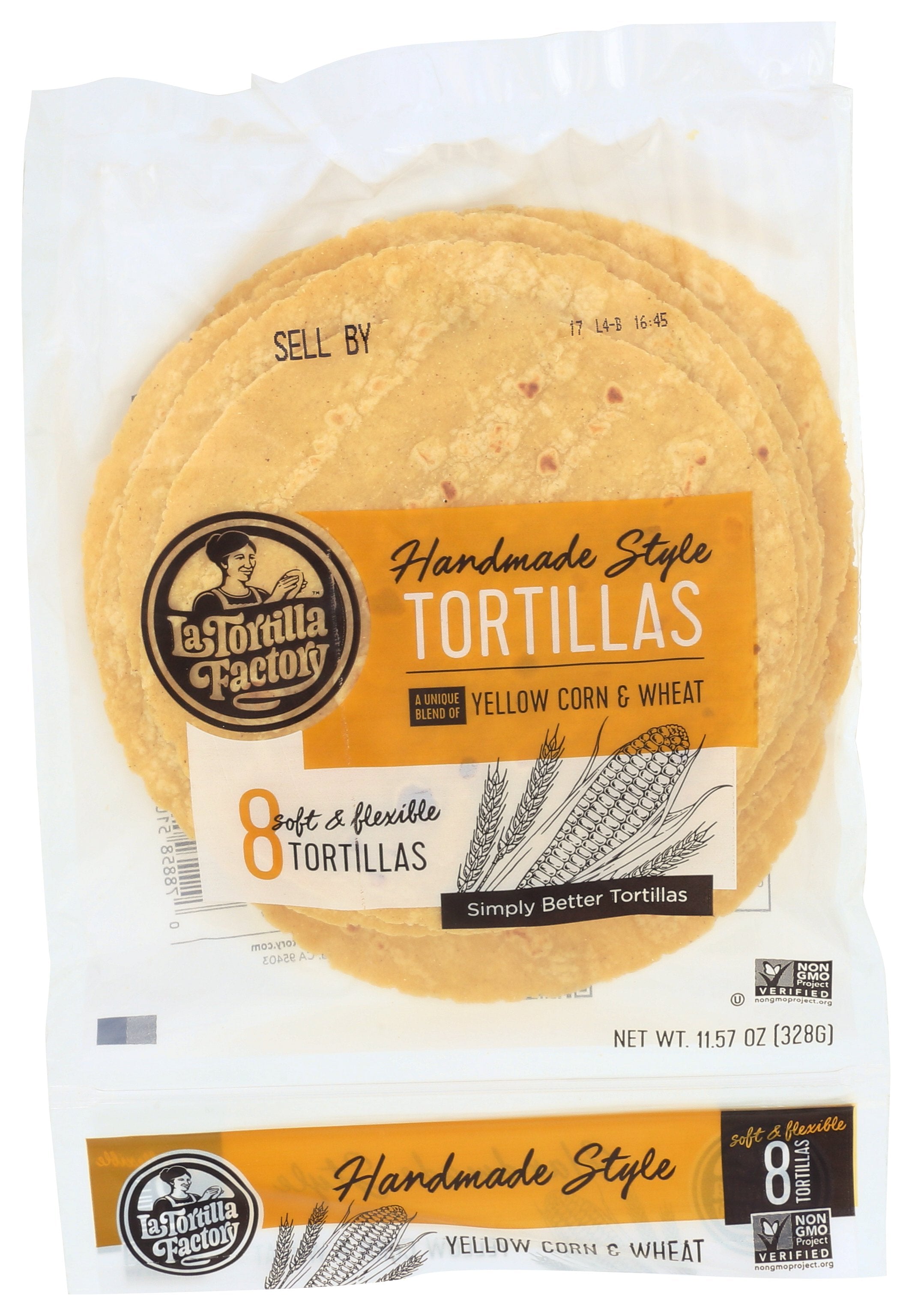 LA TORTILLA FACTORY TORTILLA CORN HMS YLLW - Case of 12