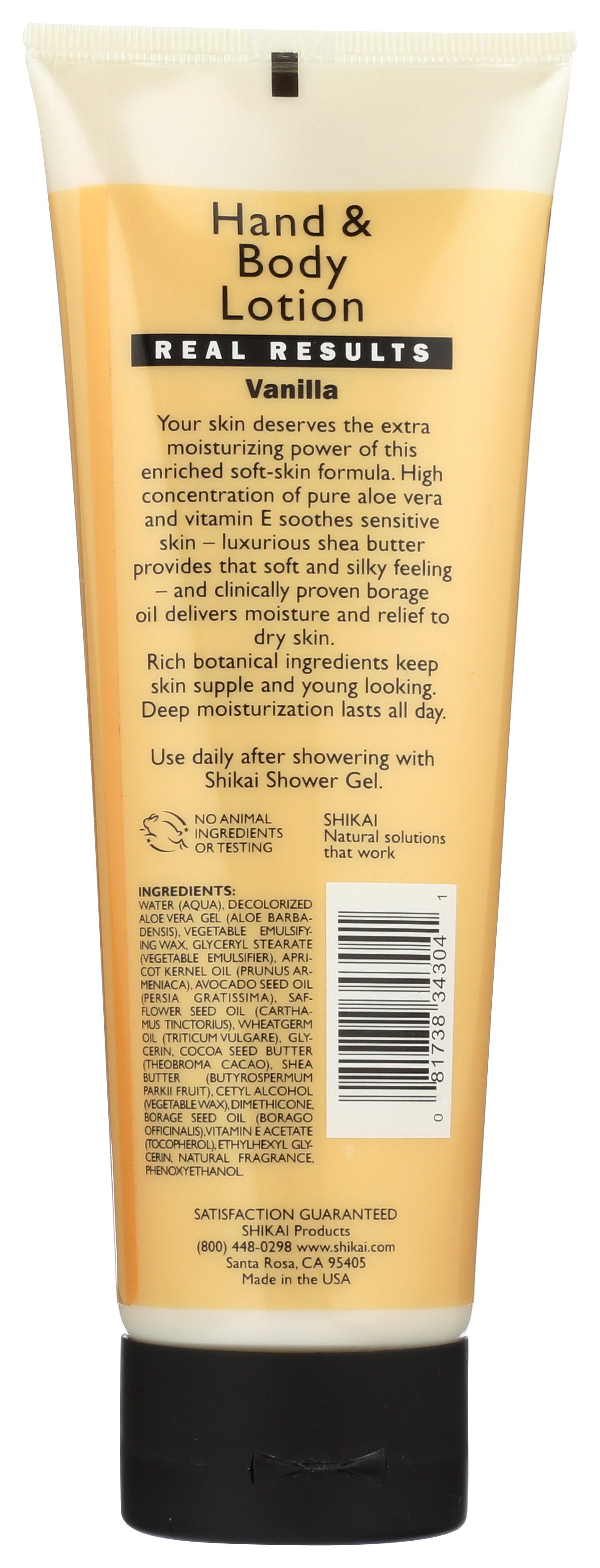SHIKAI LOTION HND&BDY VANILLA - Case of 3