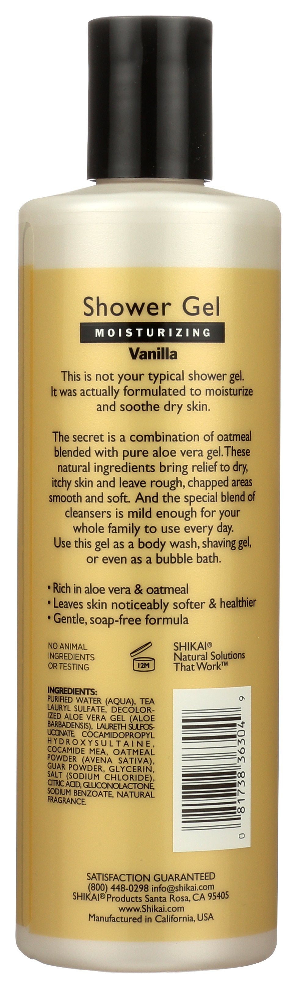SHIKAI SHOWER GEL VANILLA - Case of 3