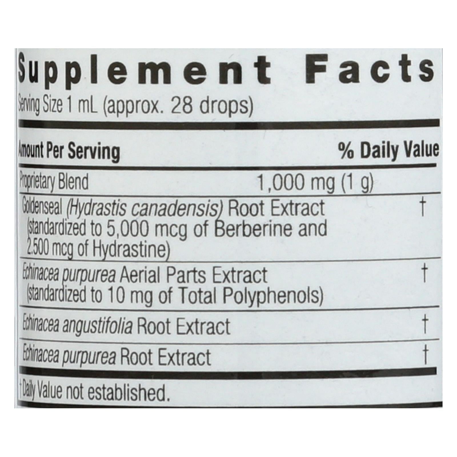 Nature's Answer - Echinacea and Goldenseal - 1 oz