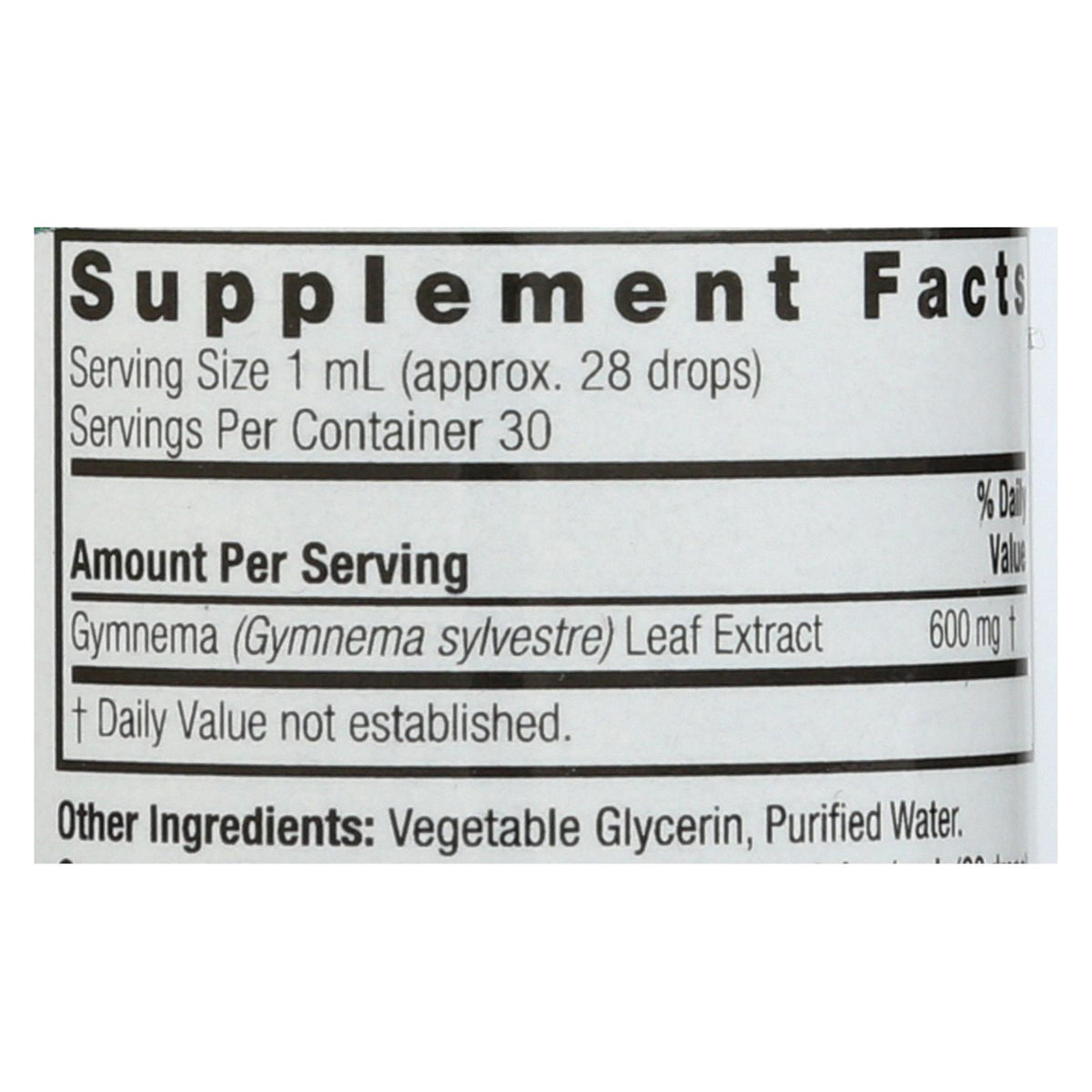 Nature's Answer - Gymnema Leaf Alcohol Free - 1 fl oz