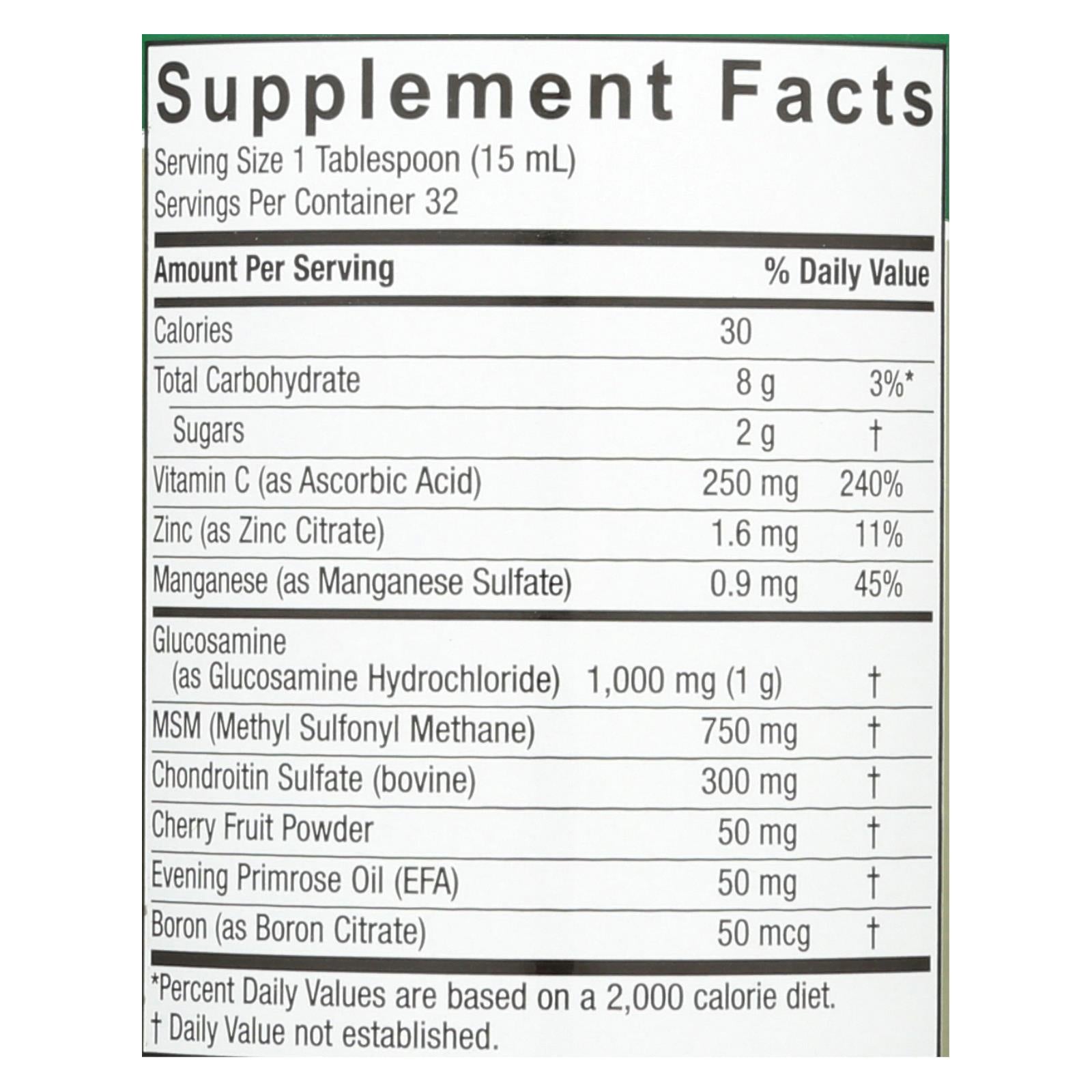 Nature's Answer Liquid Glucosamine & Chondroitin 16oz Orange