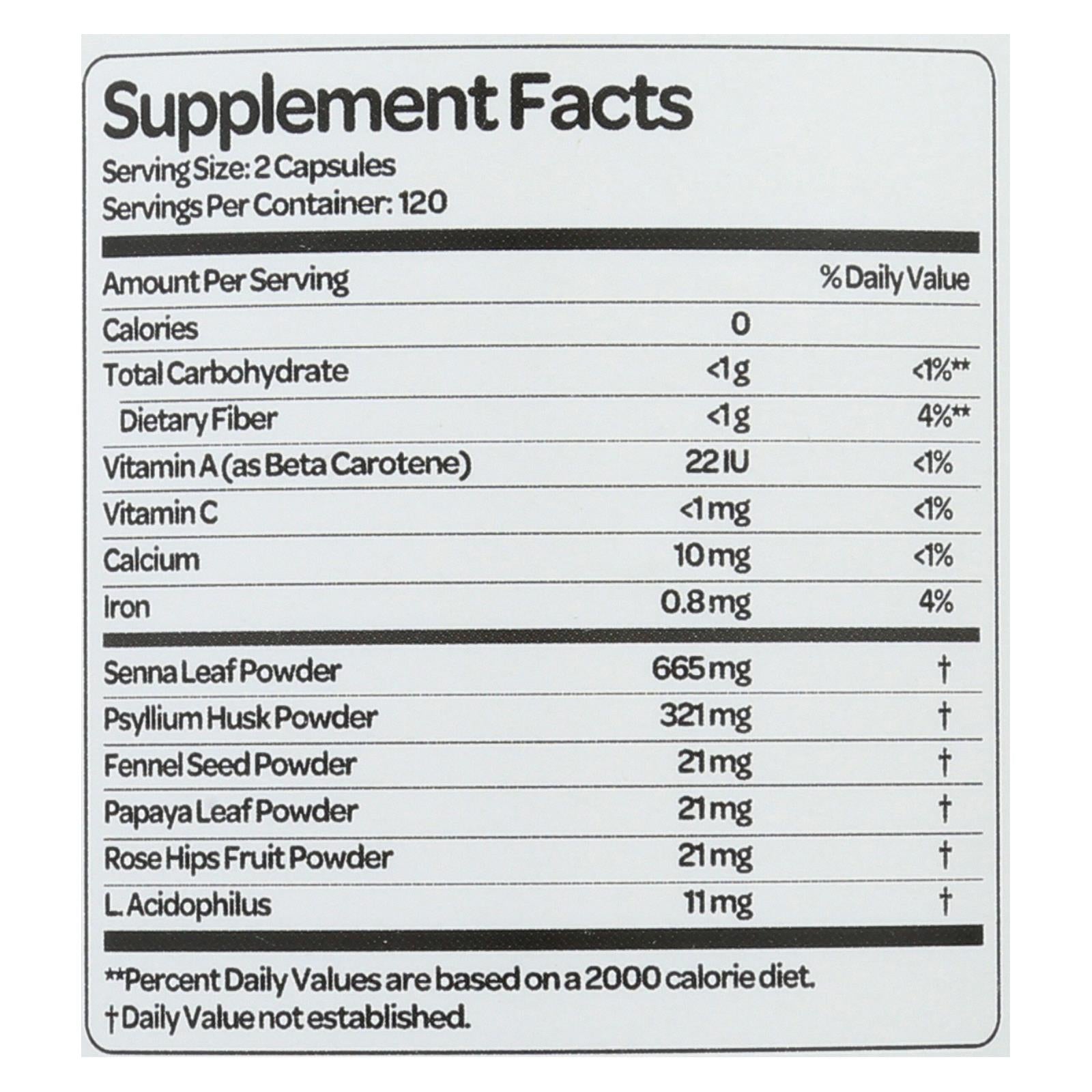 Health Plus - Super Colon Cleanse - 500 Mg - 240 Capsules