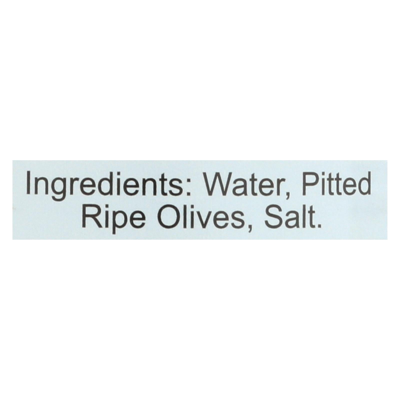 Santa Barbara California Ripe Olives - Medium Pitted - Case of 12 - 6 oz.