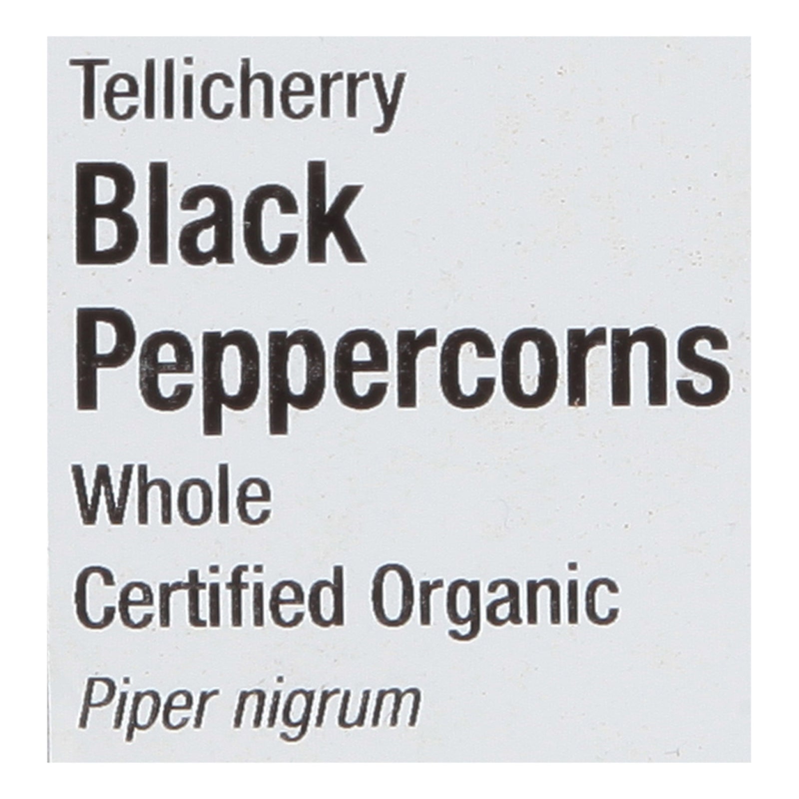 Frontier Herb Peppercorns Organic Whole Black Tellicherry Grade - Single Bulk Item - 1lb