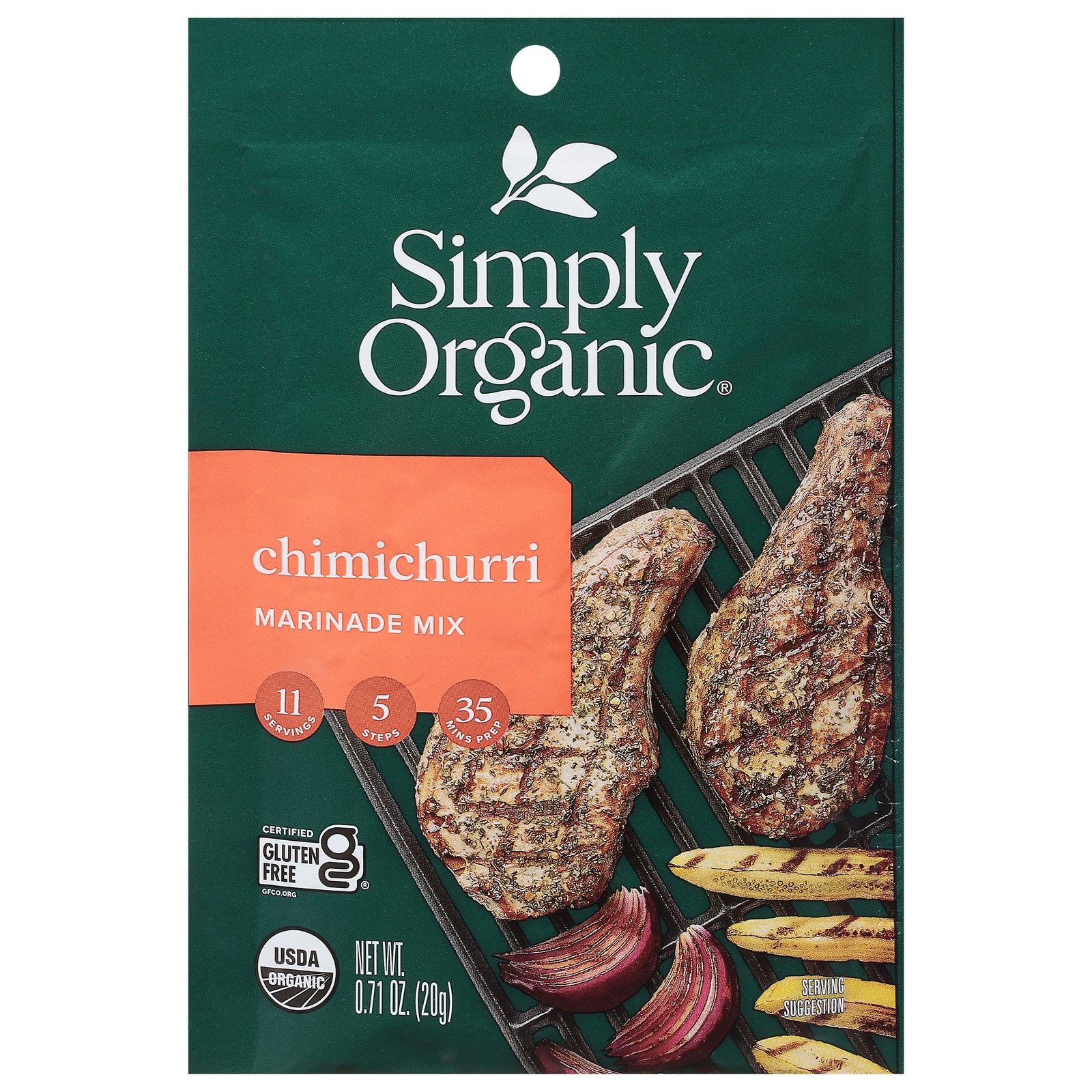 Simply Organic - Marinade Og2 Chimichurri - CS of 12-.71 OZ