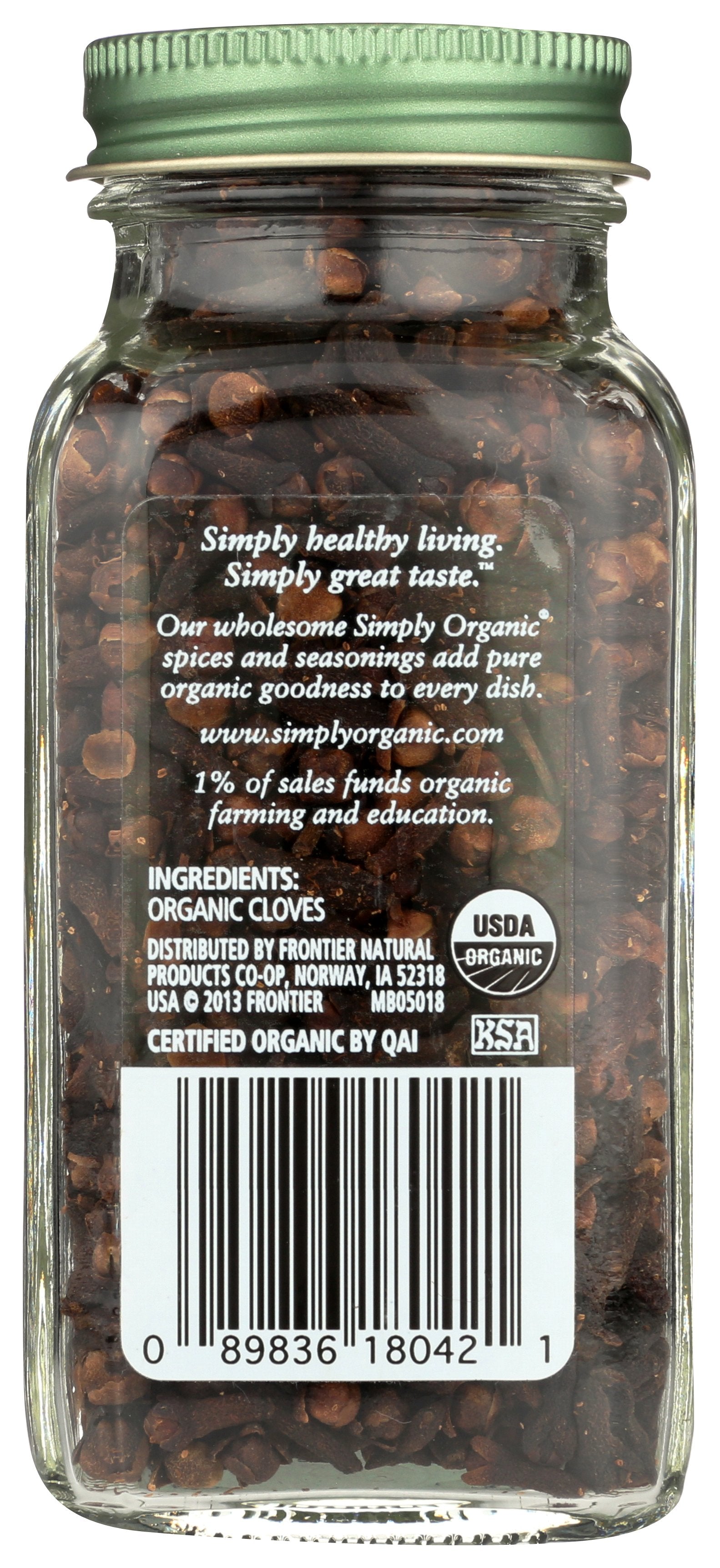 SIMPLY ORGANIC SSNNG CLOVES WHL BTTL - Case of 6