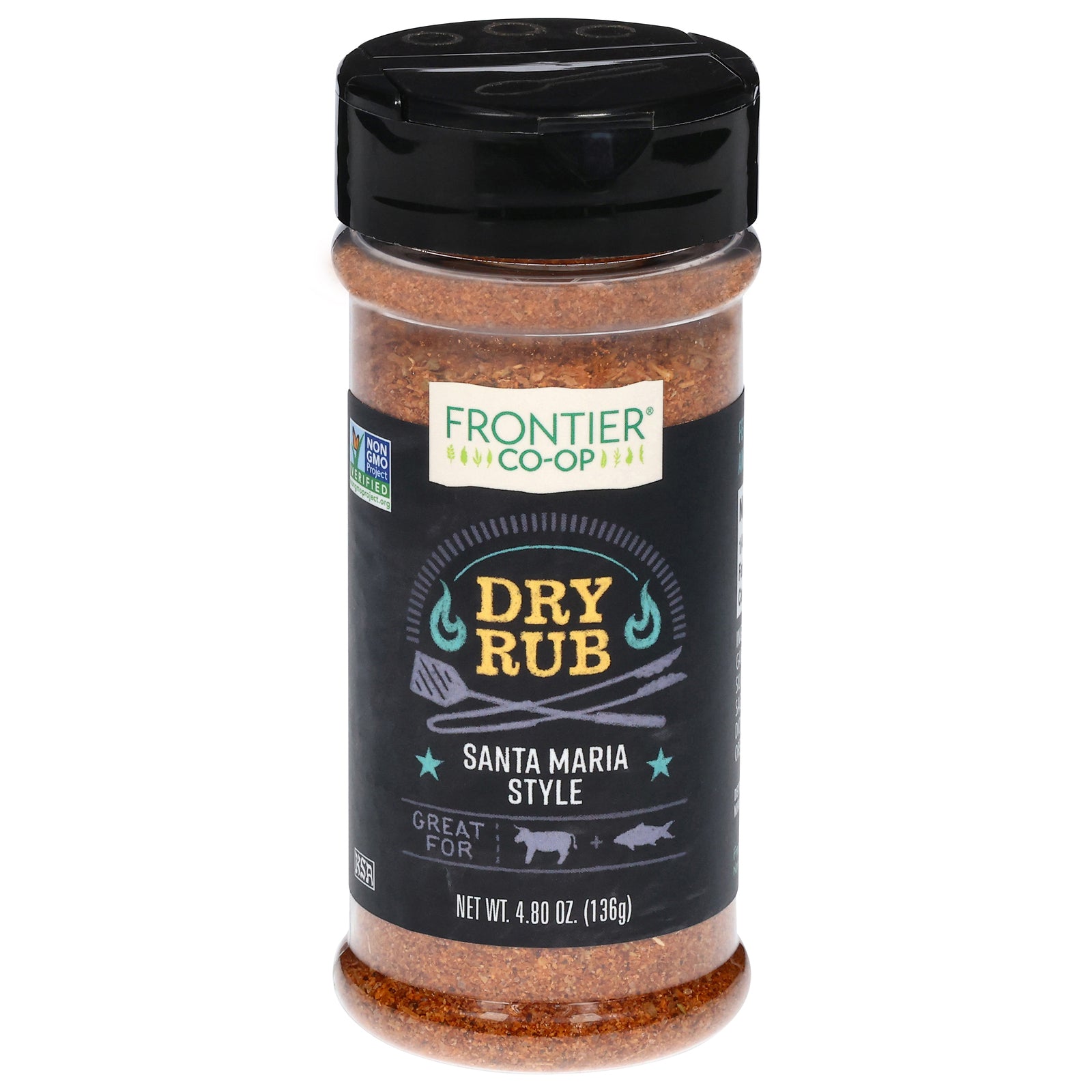 Frontier Natural Products Coop - Rub Dry Santa Maria Style - EA of 1-4.8 OZ