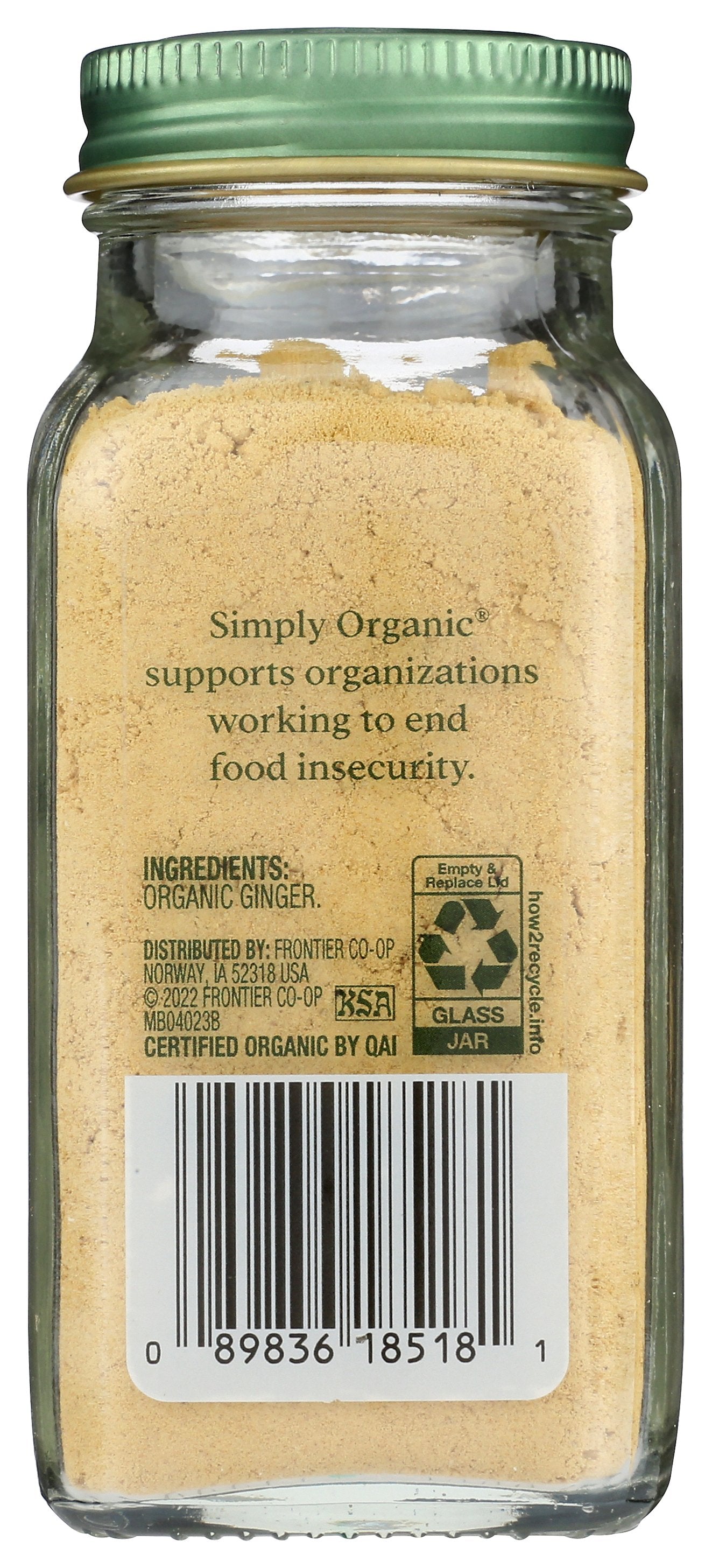 SIMPLY ORGANIC BTL GINGER GRND