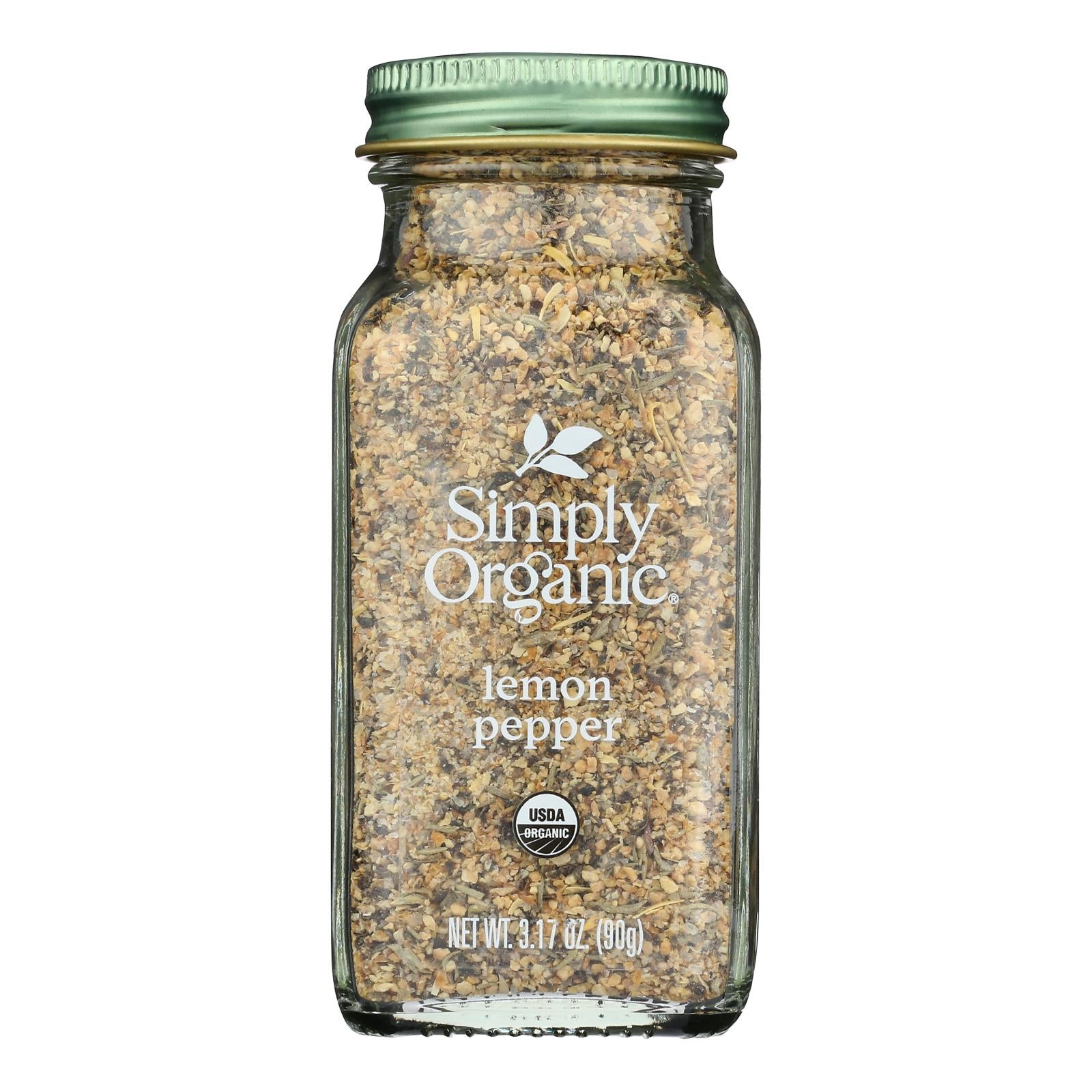 Simply Organic - Lemon Pepper Organic - Case of 6 - 3.17 ounces