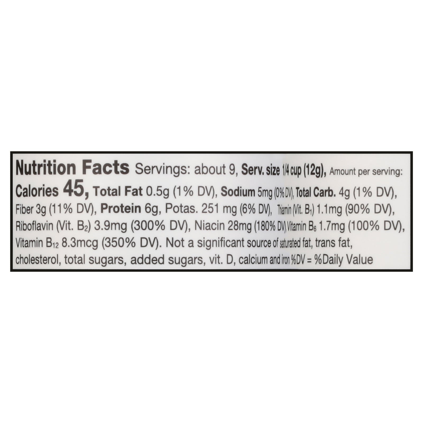 Frontier Natural Products Coop - Yeast Premium Nutritional - 1 Each-3.6 Oz