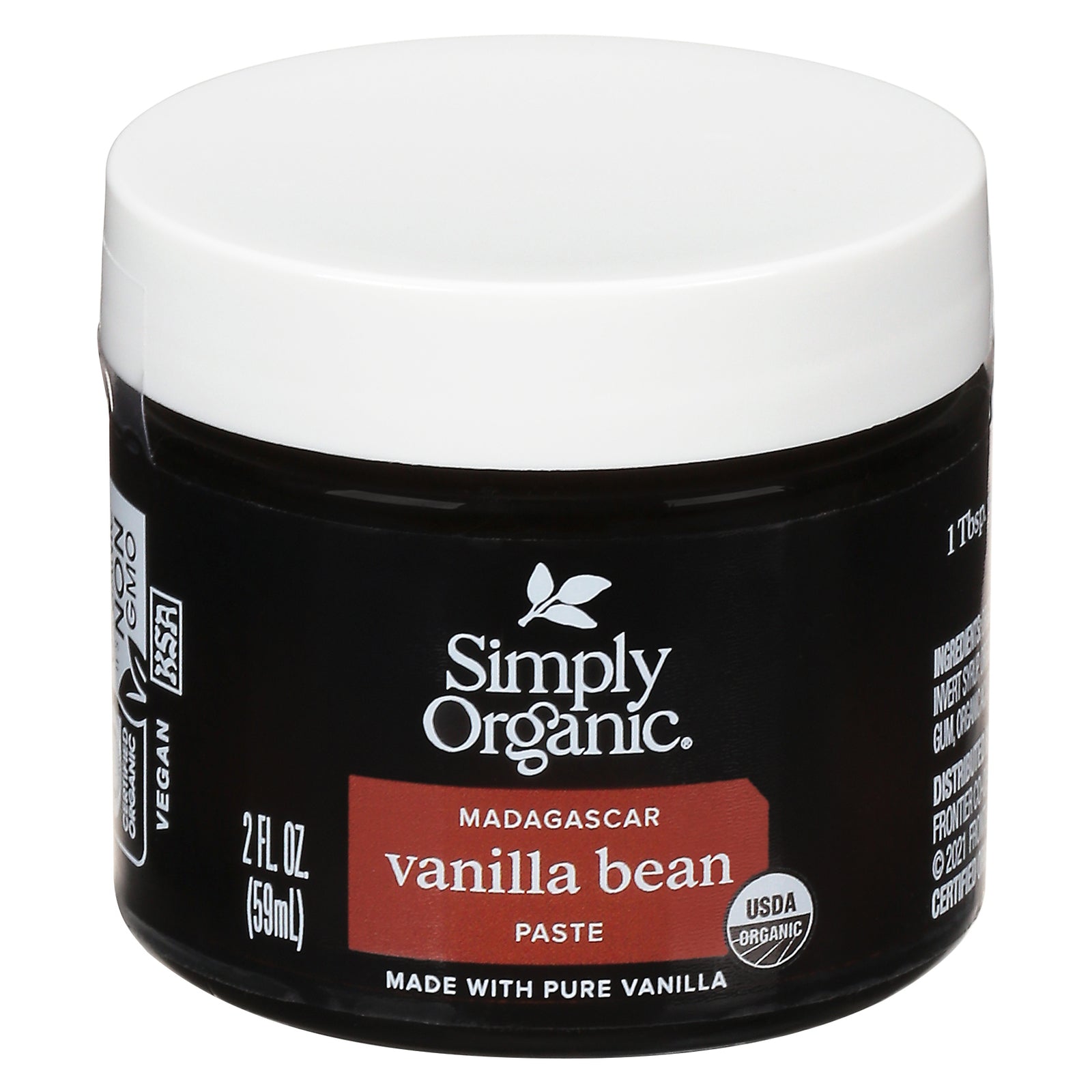 Simply Organic - Paste Og2 Vanilla Bean - CS of 6-2 FZ
