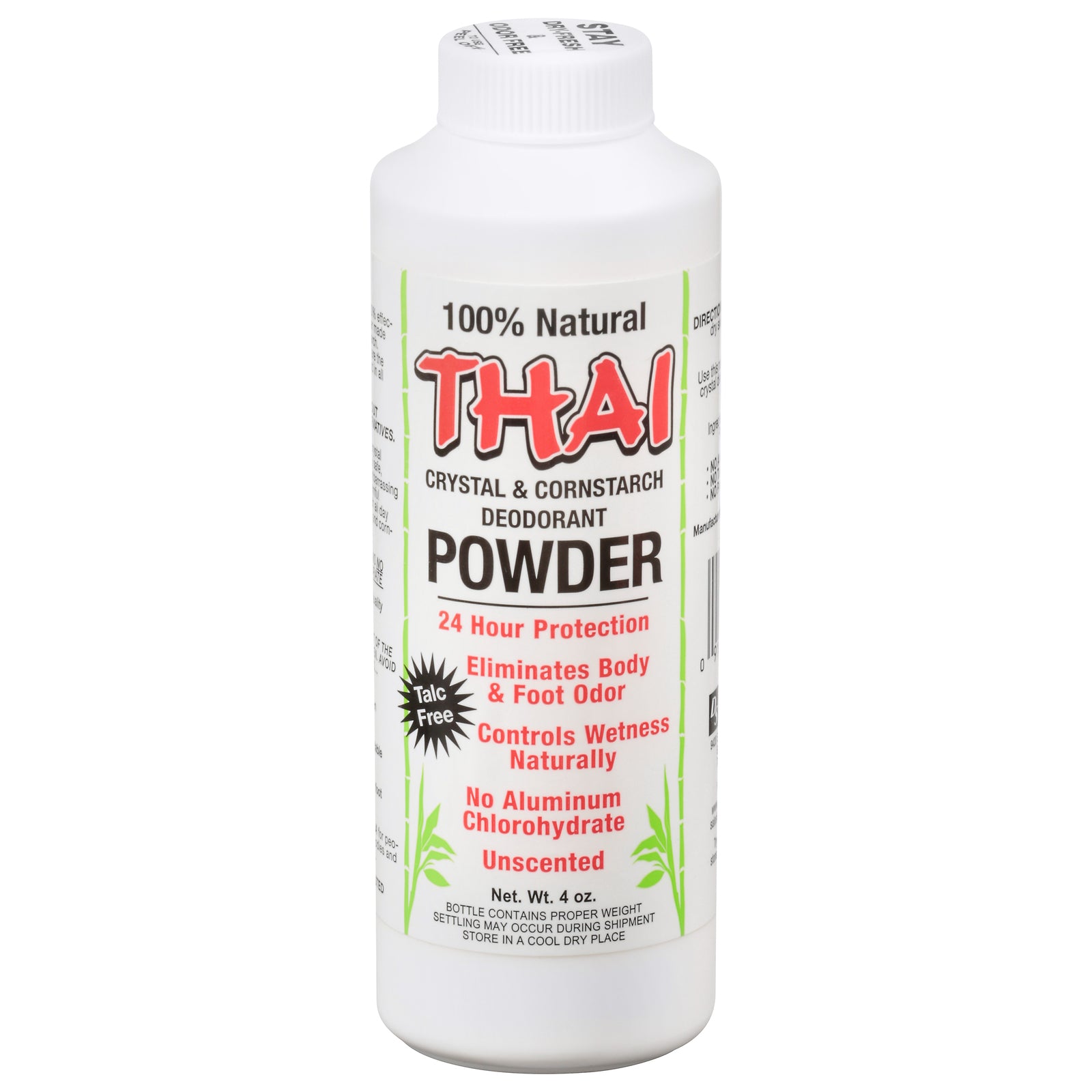 Thai Deodorant Stone Crystal And Corn Starch Deodorant Body Powder - 3 Oz