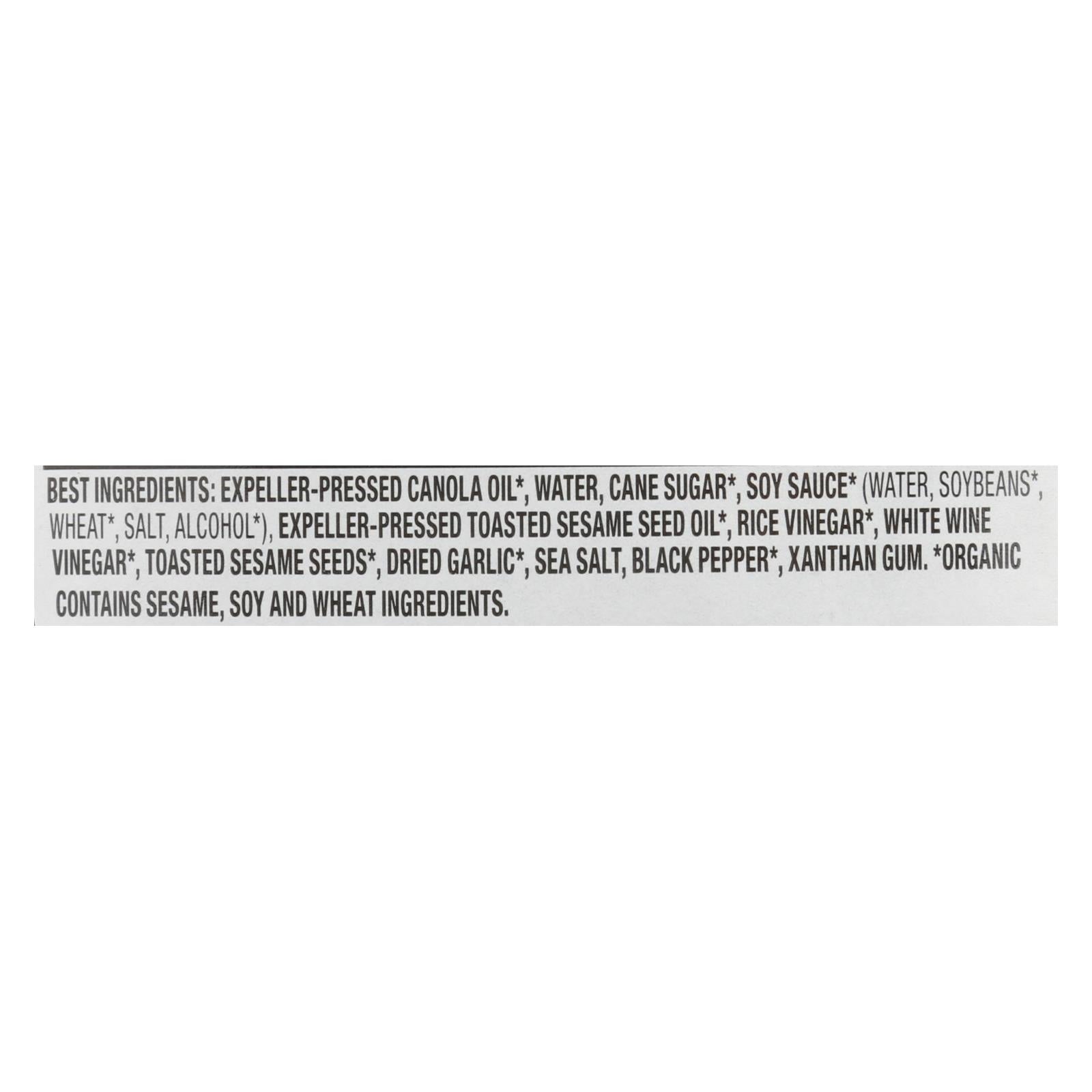 Annie's Naturals Organic Dressing Asian Sesame - Case Of 6 - 8 Fl Oz.